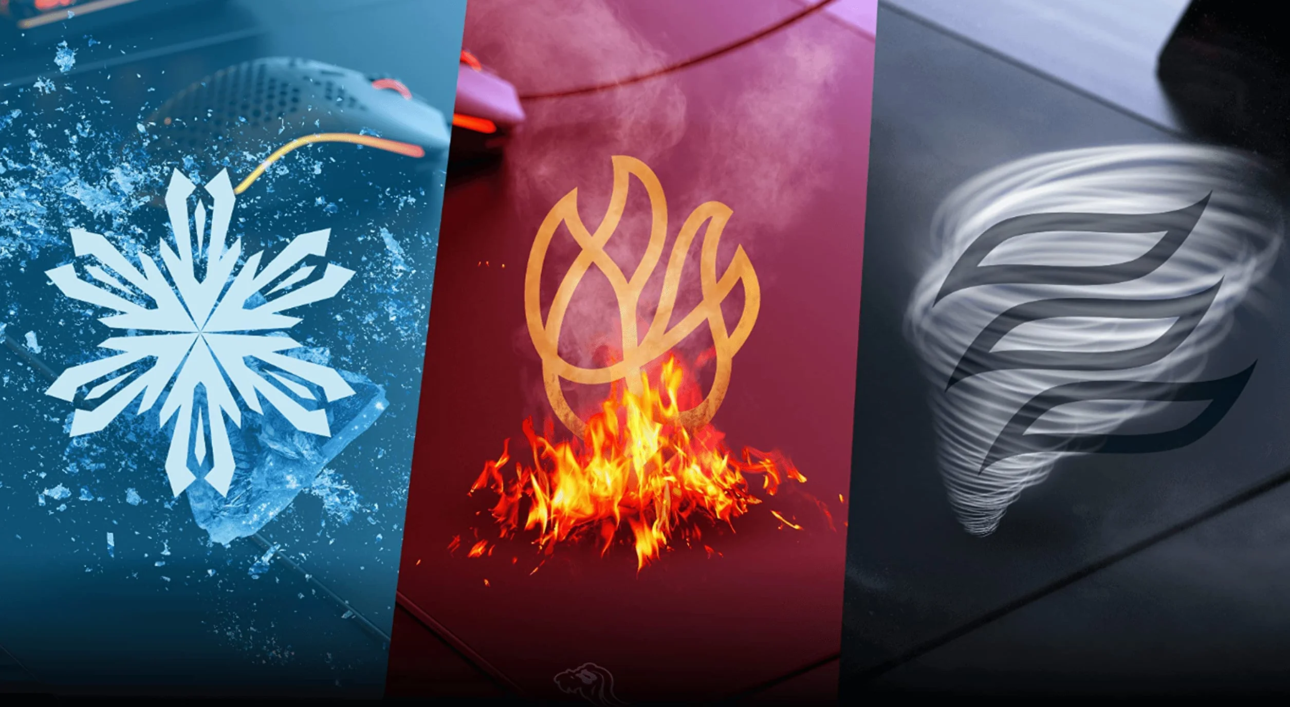 Glorious Gaming podkładka Elements ICE - materiał zawierający szkło zapewniający szybkość i precyzję, szyte krawędzie, antypoślizgowy spód, podkładka zimna w dotyku, ICE (430x380x3 mm) – czerń