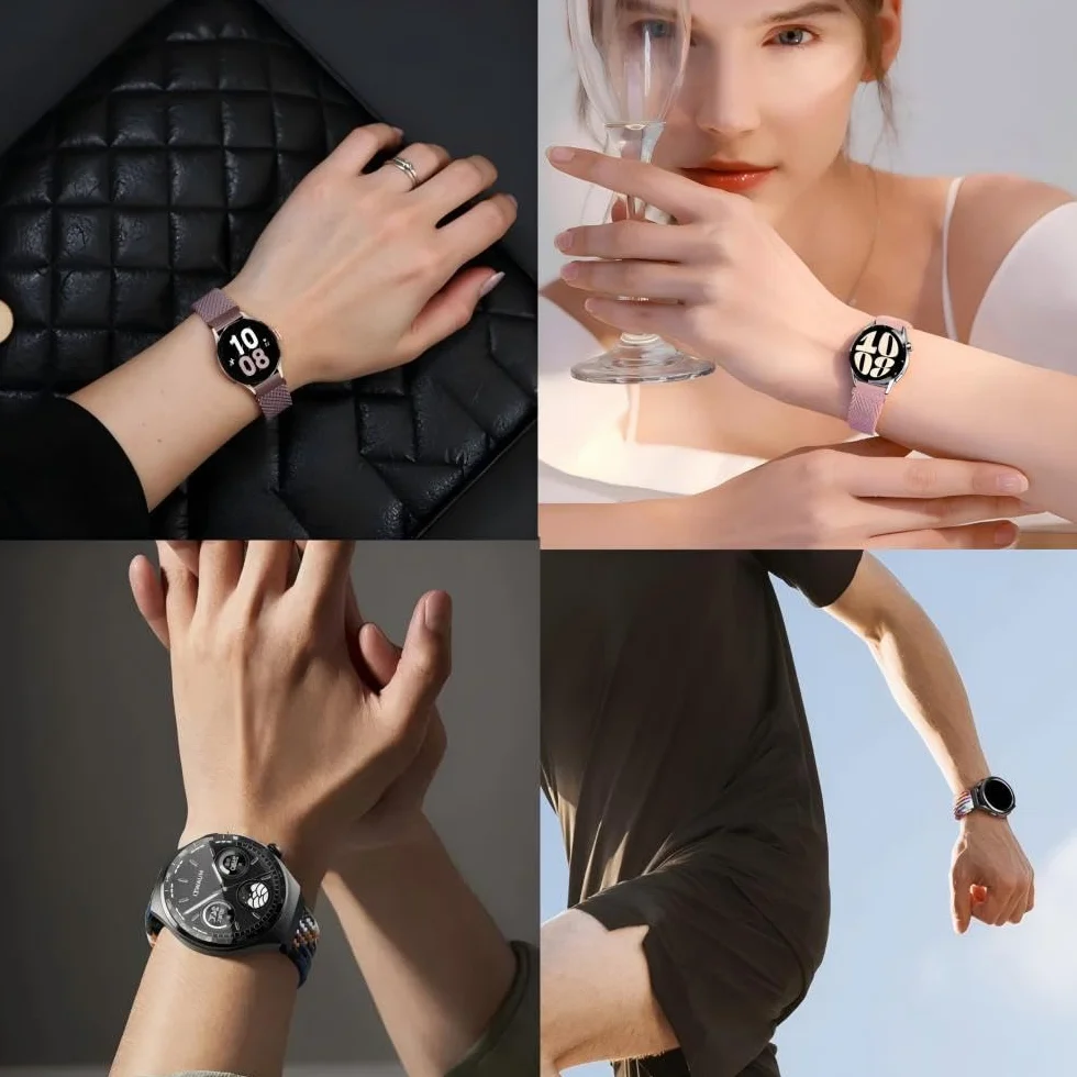 Pasek 22 mm do Xiaomi Mi Watch S4/S3/S2/S1 Pro/S1 Active / Color/Sport/2/2 Pro do Redmi Watch 5 Active / 5 Lite, pleciony pasek zastępczy, elastyczny, nylonowy pasek do zegarka