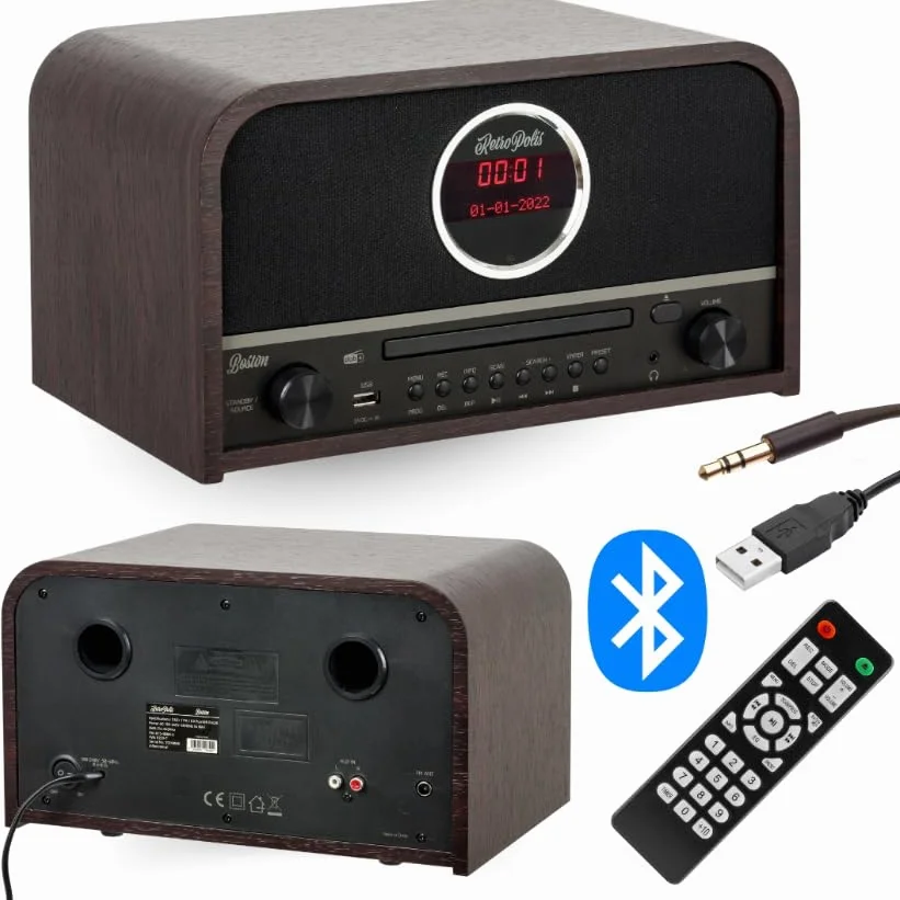 Radio BOSTON AM/FM DAB+ Bluetooth CD USB-A LED