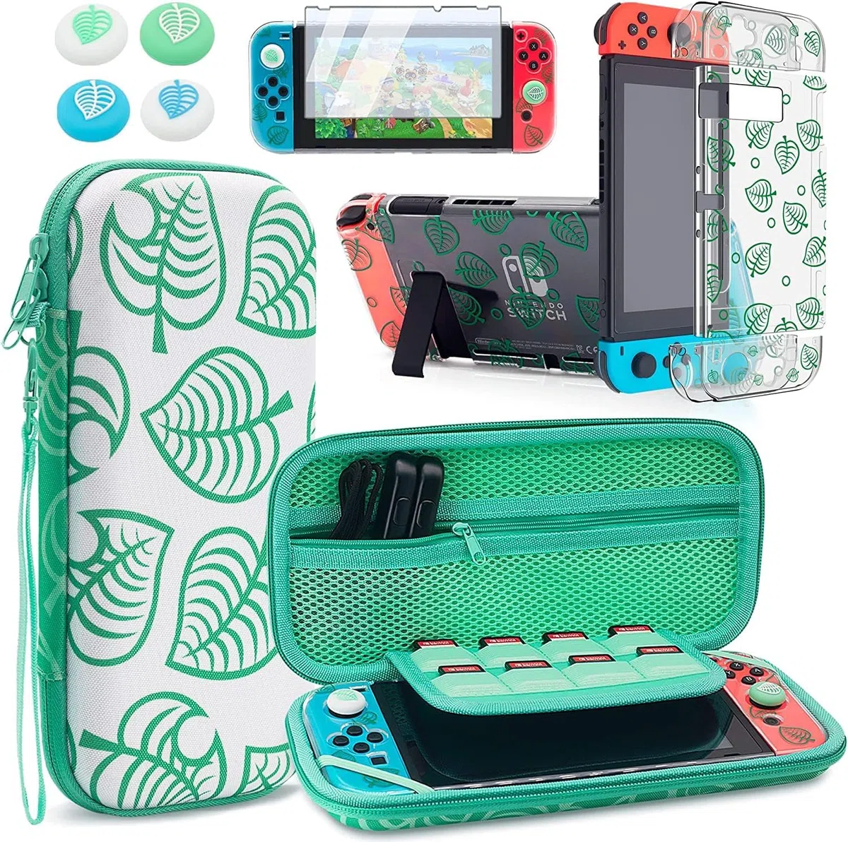 Torba do przenoszenia Animal Crossing, Lite akcesoria do Lite, etui, szkło pancerne, folia ochronna, przenośna konsola do przechowywania w podróży i akcesoria