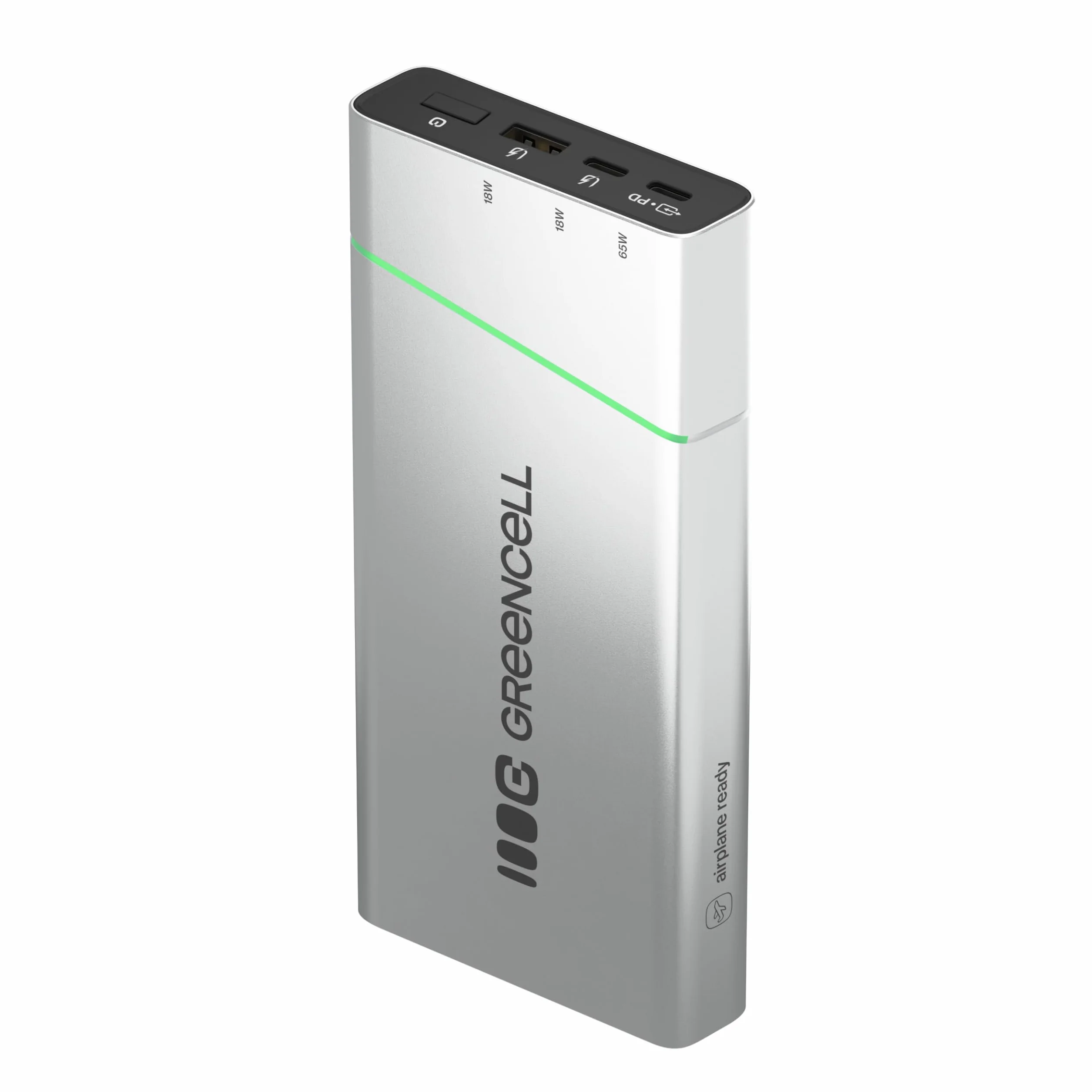 Powerbank Greencell PowerPlay Pro 20800 mAh 65 W, USB-C PD, szybkie ładowanie do MacBook, konsoli, iPhone 16/15/14 Pro Max, zewnętrzna ładowarka z 2 x USB-C, 1 x USB-A, idealny do podróży