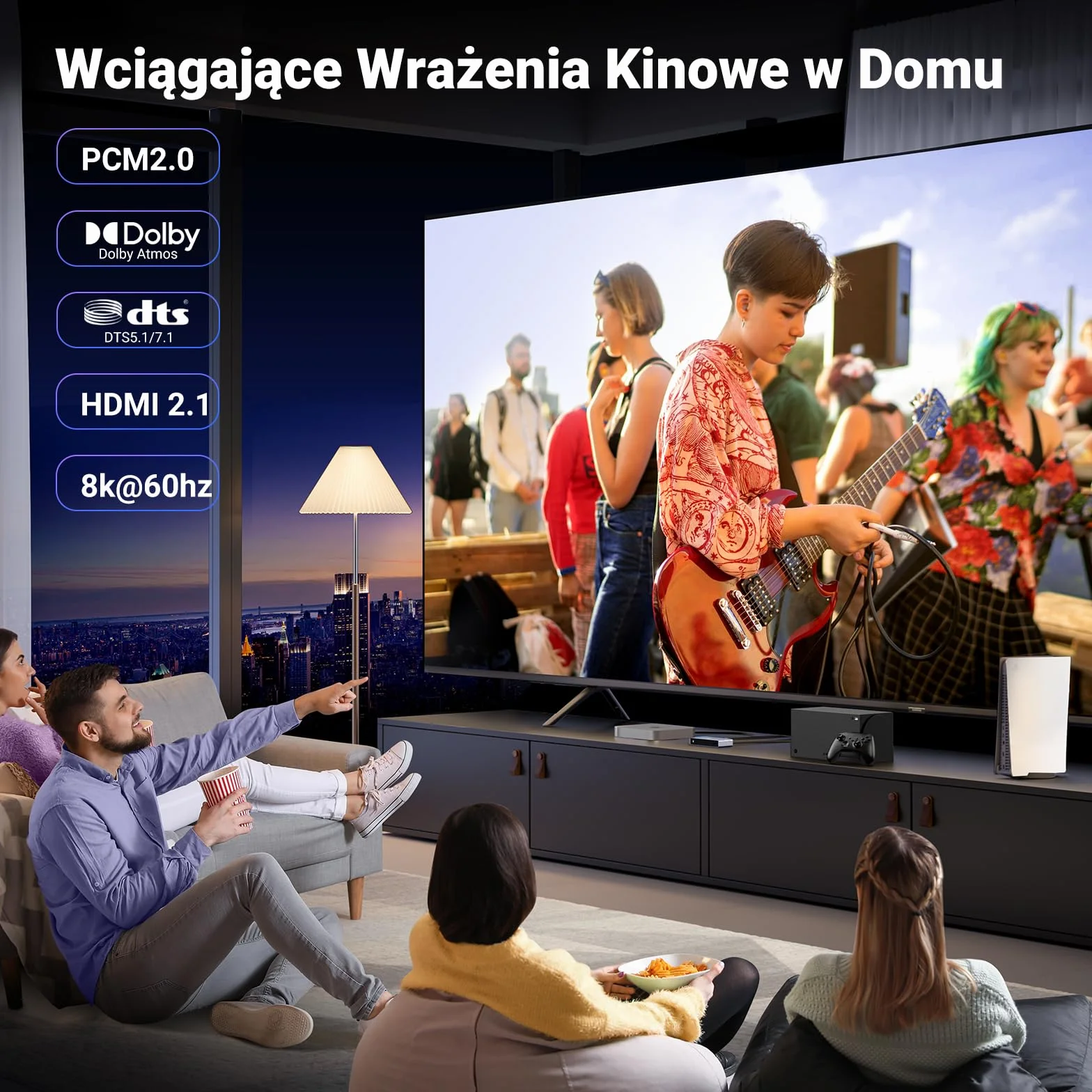 UGREEN Przełącznik HDMI 2.1, rozdzielacz HDMI 4K przy 120 Hz, wyjście 3 w 1, 8K przy 60 Hz, obsługa HDCP 2.3, VRR i ALLM, Dolby Vision i Atmos, wysoka prędkość 48 Gb/s dla PS5, Xbox, TV Box