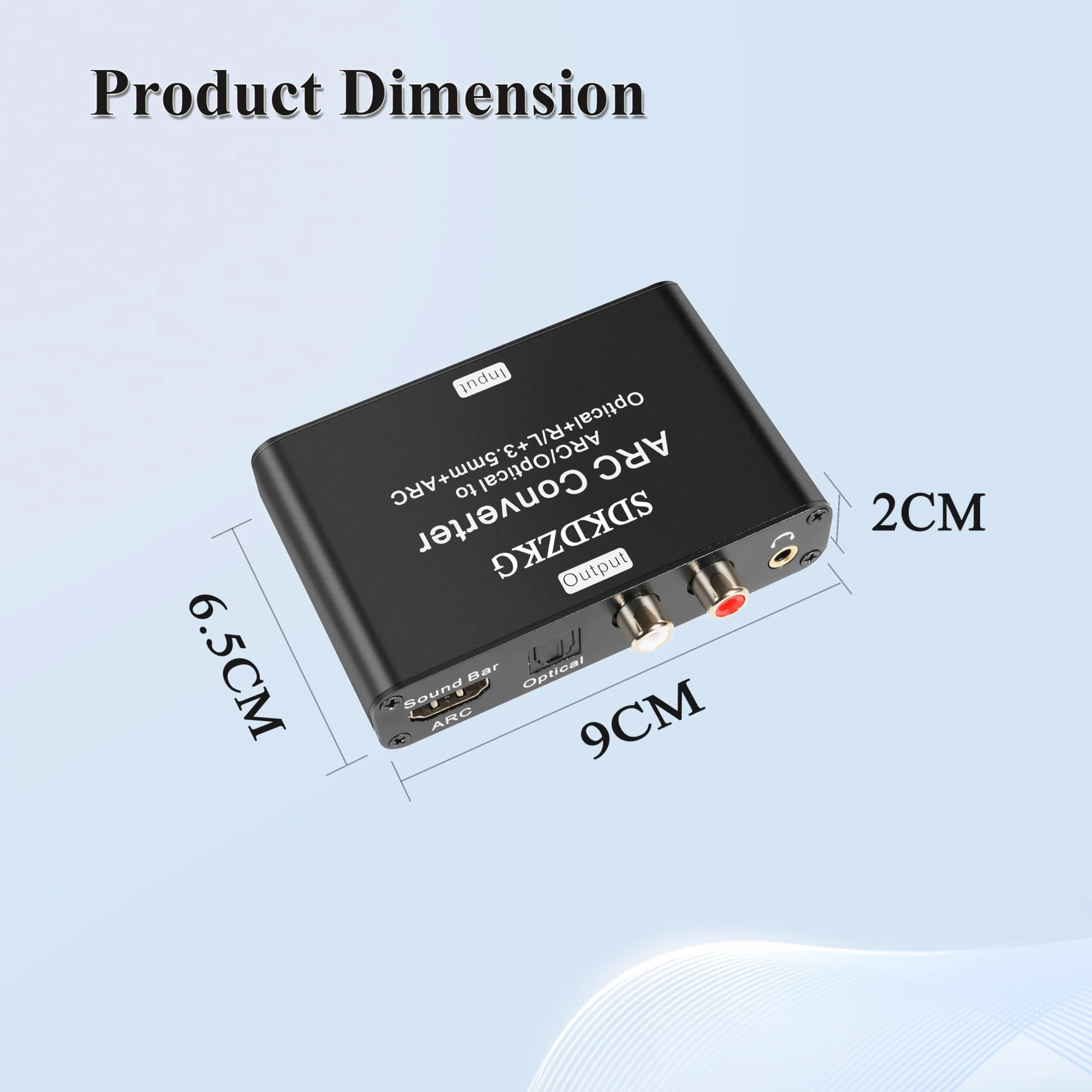 192KHz DAC Konwerter, HDMI ARC Audio Ekstraktor Adapter, HDMI/Cyfrowy Optyczny Toslink SPDIF do Analogowy Optyczny Toslink SPDIF,ARC, L/R lub 3,5 mm Jack Stereo dla HDTV Wzmacniacz Soundbar