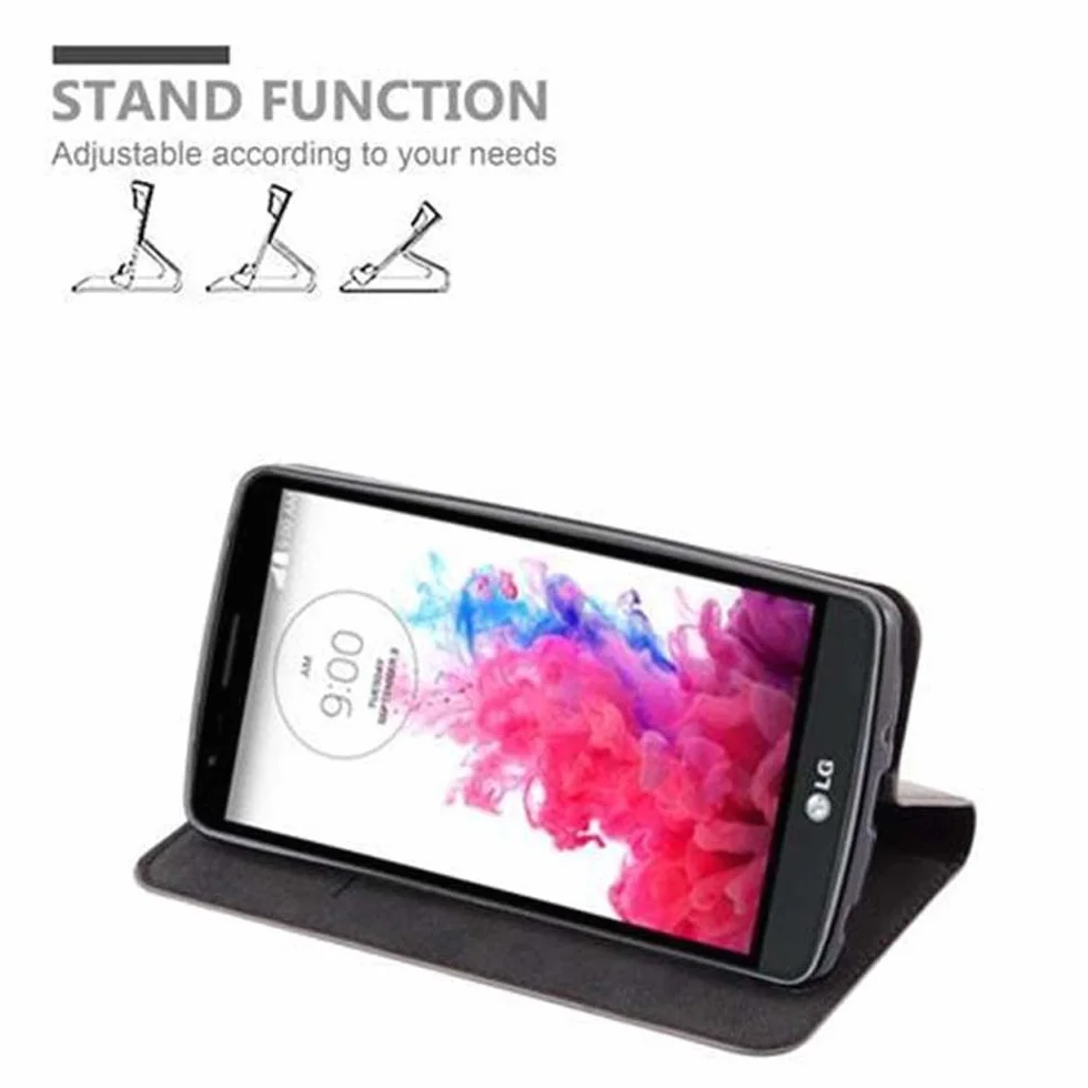 Etui na książki Cadorabo działa z LG G3 STYLUS w kawie brązowej - z magnetycznym zamknięciem, funkcją stojaka i przegródką na karty - portfel pokrowiec etui etui etui etui z klapką ze skóry PU