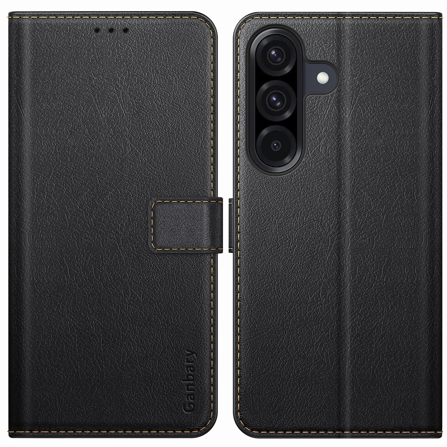 Ganbary Handyhülle für Samsung Galaxy A36 / A56 5G Hülle, Premium Leder Klapphülle [Kartenschlitz] [Magnetverschluss] [Standfunktion] Komórka do Galaxy A36 / A56 5G etui ochronne, czarny czarny