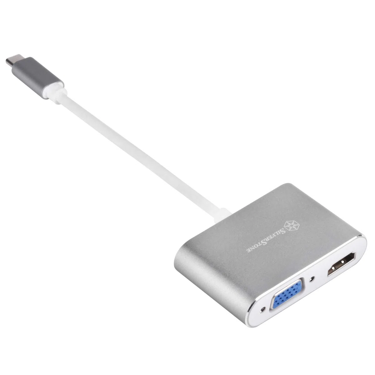 SilverStone SST-EP16C - USB Type-C auf VGA & HDMI Adapter