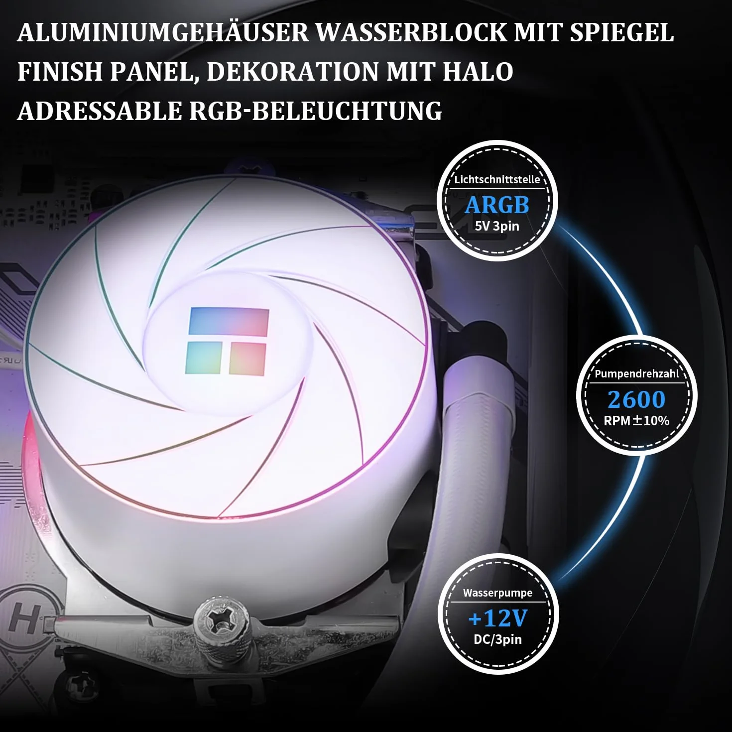 Thermalright Aqua Elite 240 ARGB CPU chłodnica wodna, z podwójnym wentylatorem PWM ARGB, prędkość 1550 RPM, do AMD/AM4/AM5& Intel LGA1150/1151/1155/1156/1200/2011/1700