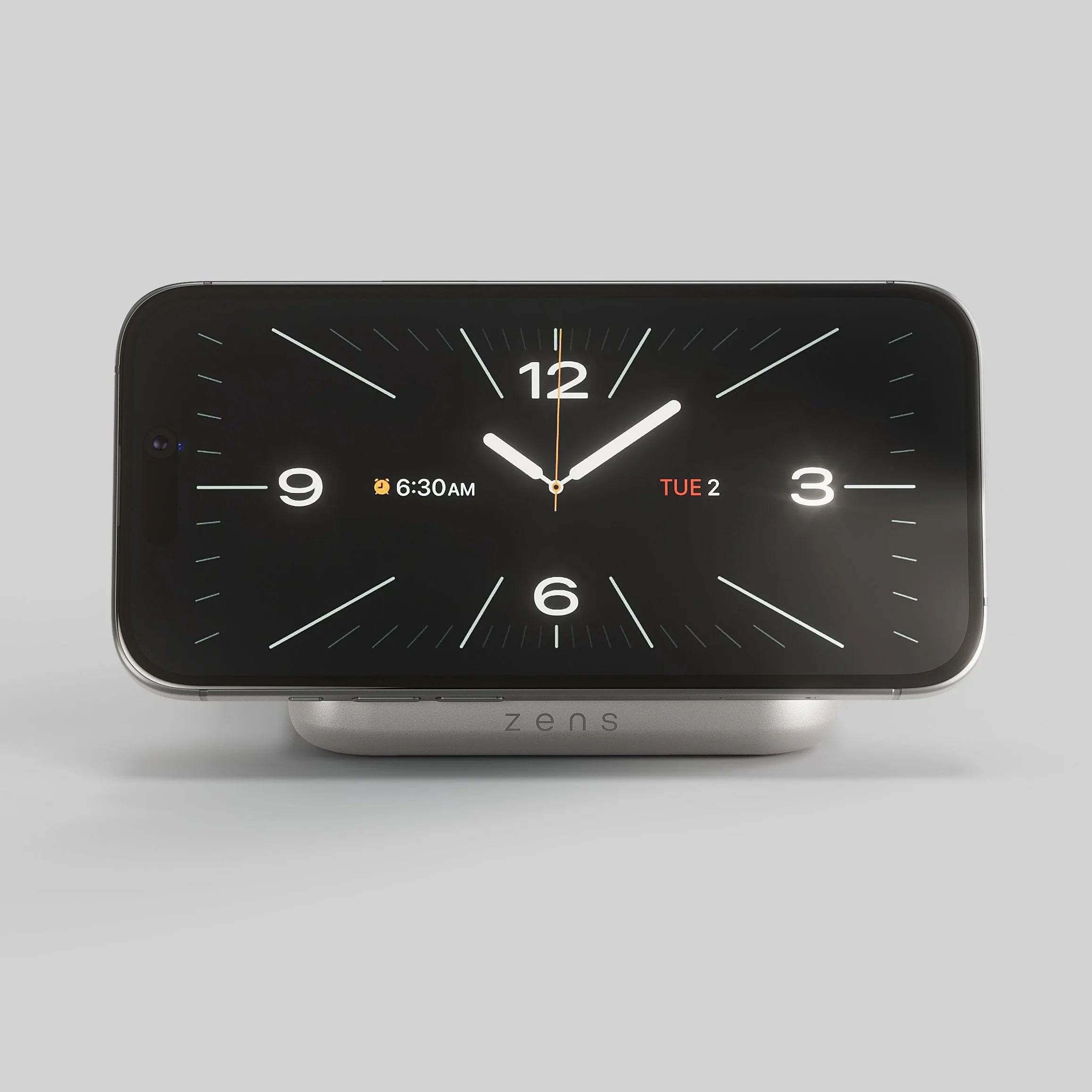 Zens Magnetic Nightstand Wireless Charger (2026), bezprzewodowa ładowarka MagSafe i Qi2 o mocy 15 W do telefonów iPhone/słuchawek AirPods, zawiera zasilacz 20 W (EU/UK/US), White