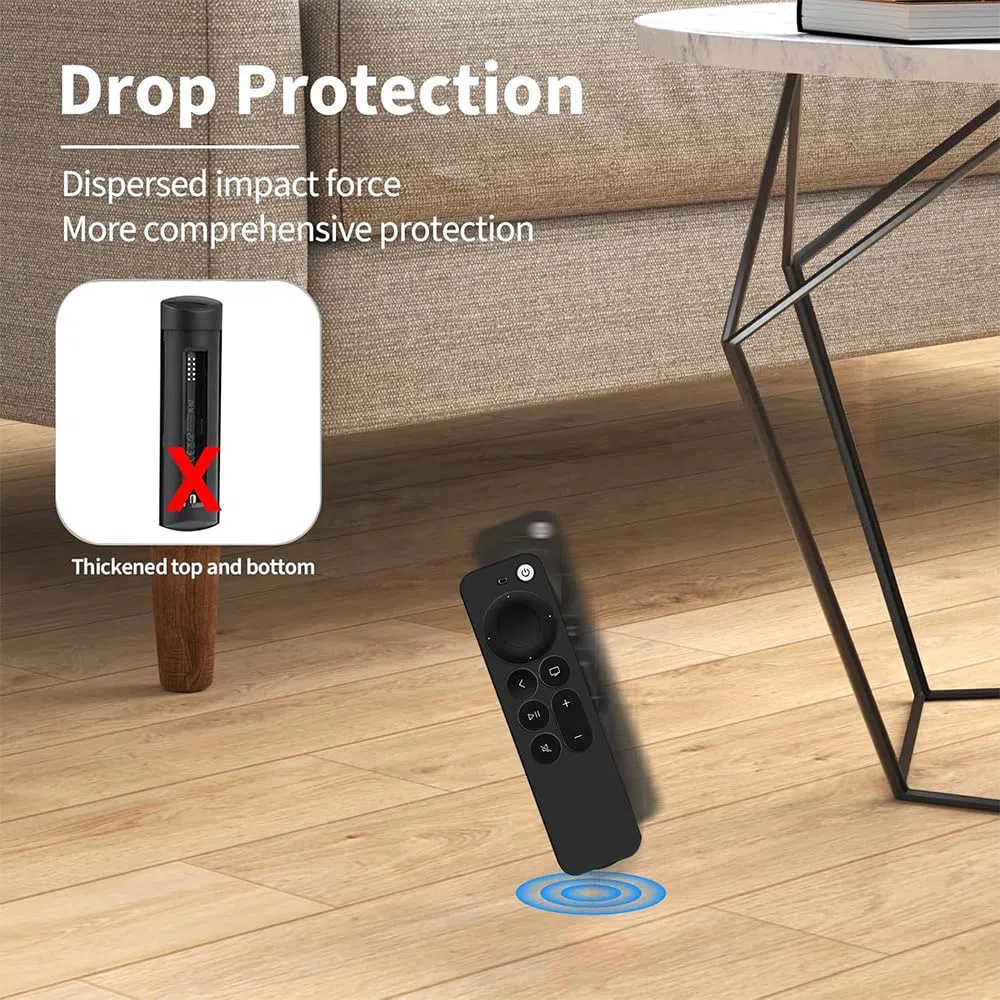 Etui na pilota Apple TV 4K Siri Remote 3rd Gen (2022) / 2nd Gen (2021) - Silikonowe etui na akcesoria TV (Biały poświata)