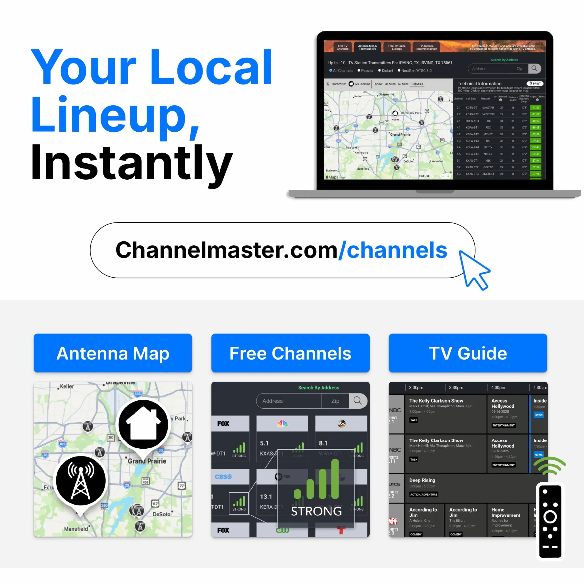 Channel Master FLATenna - Indoor Digital HDTV Antenna, 12' Coaxial Cable, Superior Reception Range & Signal Reliability, Supports 4K Smart TVs, OTA Broadcast & NextGen TV, Easy Install