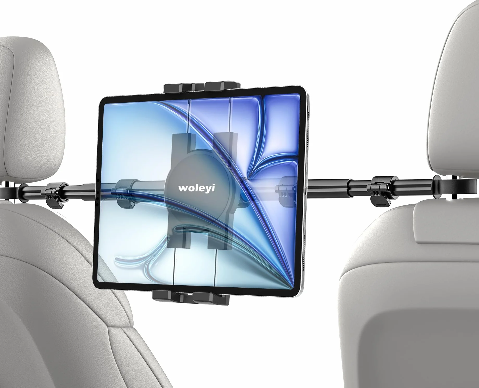 Uchwyt na tablet na zagłówek samochodowy regulowany 3-stopniowy dla dzieci iPad Kindle Galaxy