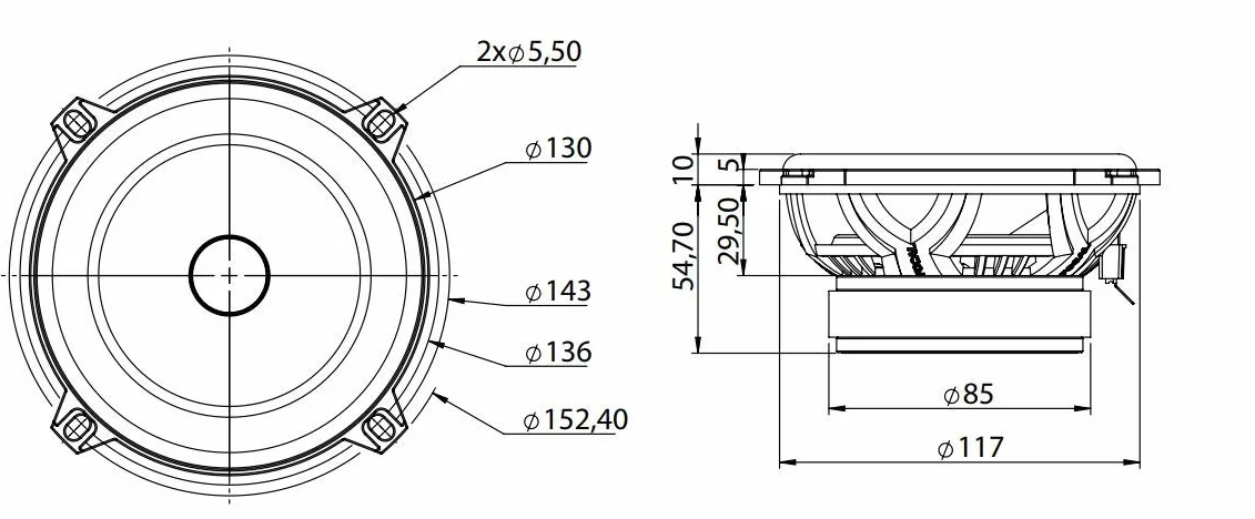 Focal Car Audio 130AS seria Access 13 cm 12.7 cm komponentowy system głośników