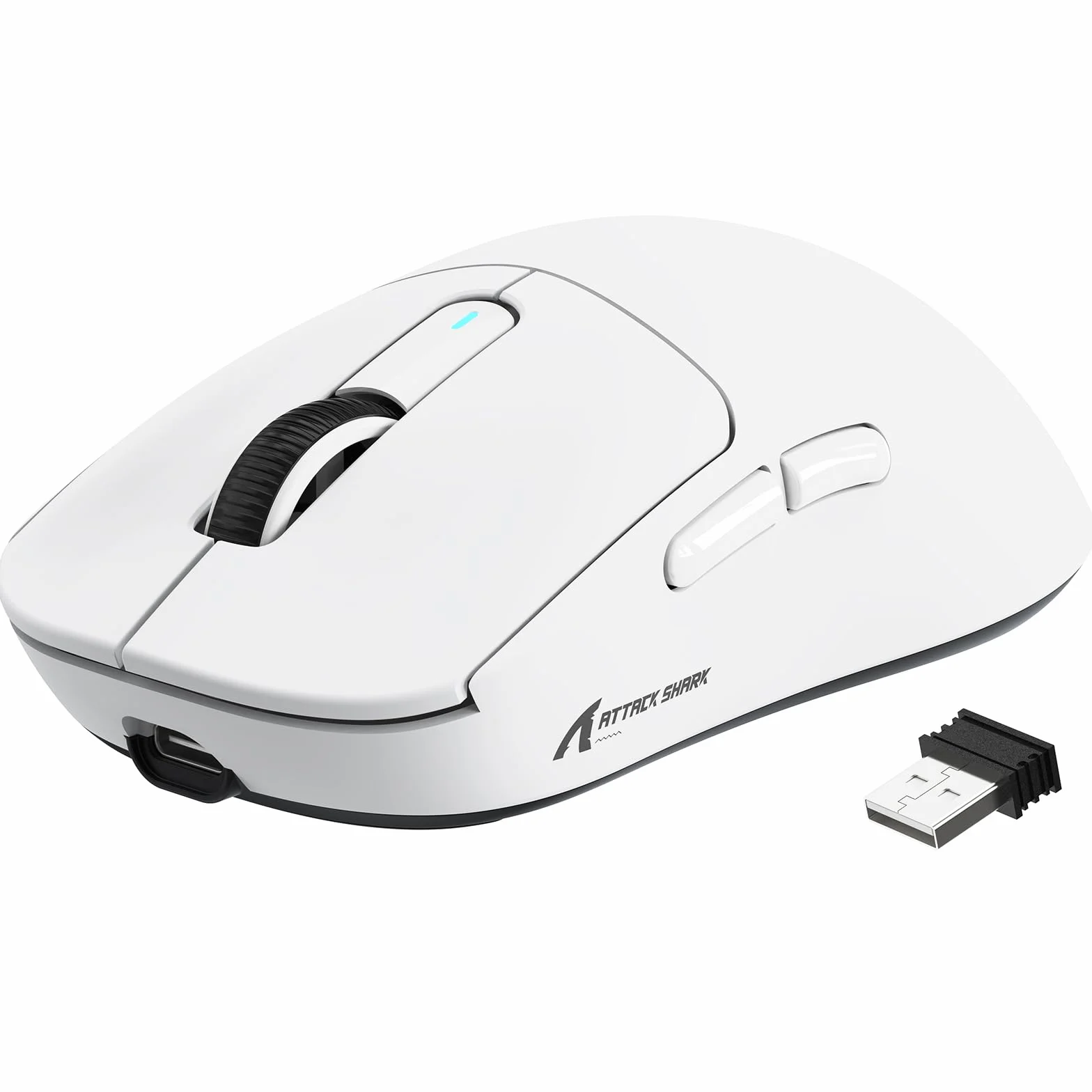 VGN GAMEPOWER ATTACK SHARK X3 SUPERLIGHT Bezprzewodowa mysz do gier, ultralekka mysz 49 g, PixArt PAW3395, 26000 DPI, Tri-mode 2.4G/USB-C przewodowa/Bluetooth, G502, bateria 200 godzin, przełącznik
