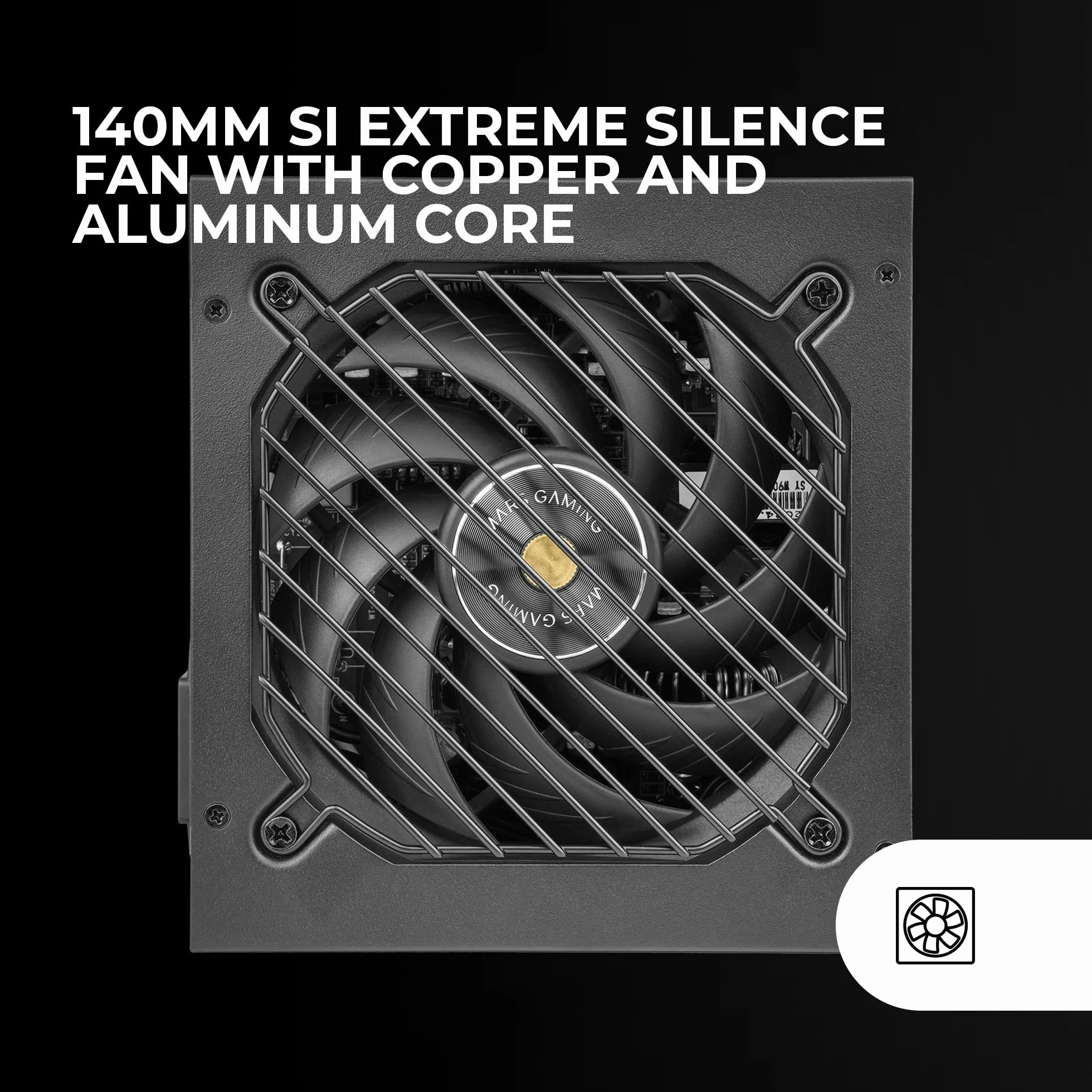 MARS GAMING MPB750SIM, W pełni modularny zasilacz ATX 750W, 7 lat gwarancji, 80Plus Bronze 230V EU, 90% efektywności, wentylator SI Extreme Silence 140mm, technologie AI2-RPM, DC-DC i SMD, Czarny