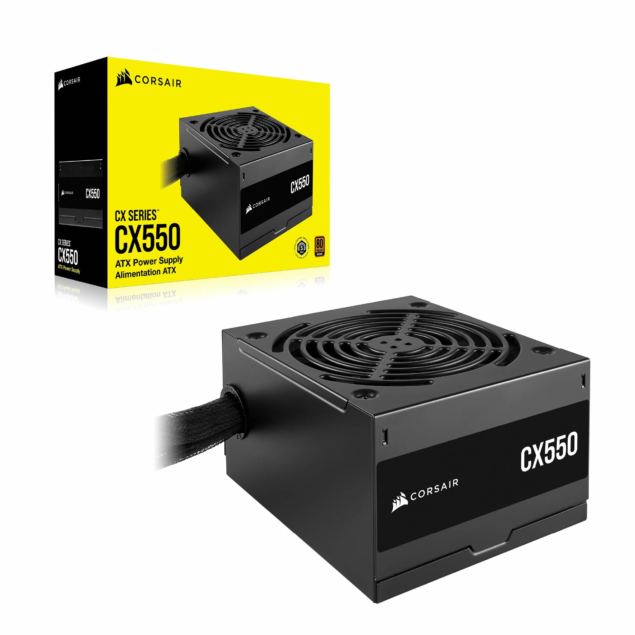 CORSAIR CX550 ATX 550W Zasilacz 80 PLUS Bronze Czarny