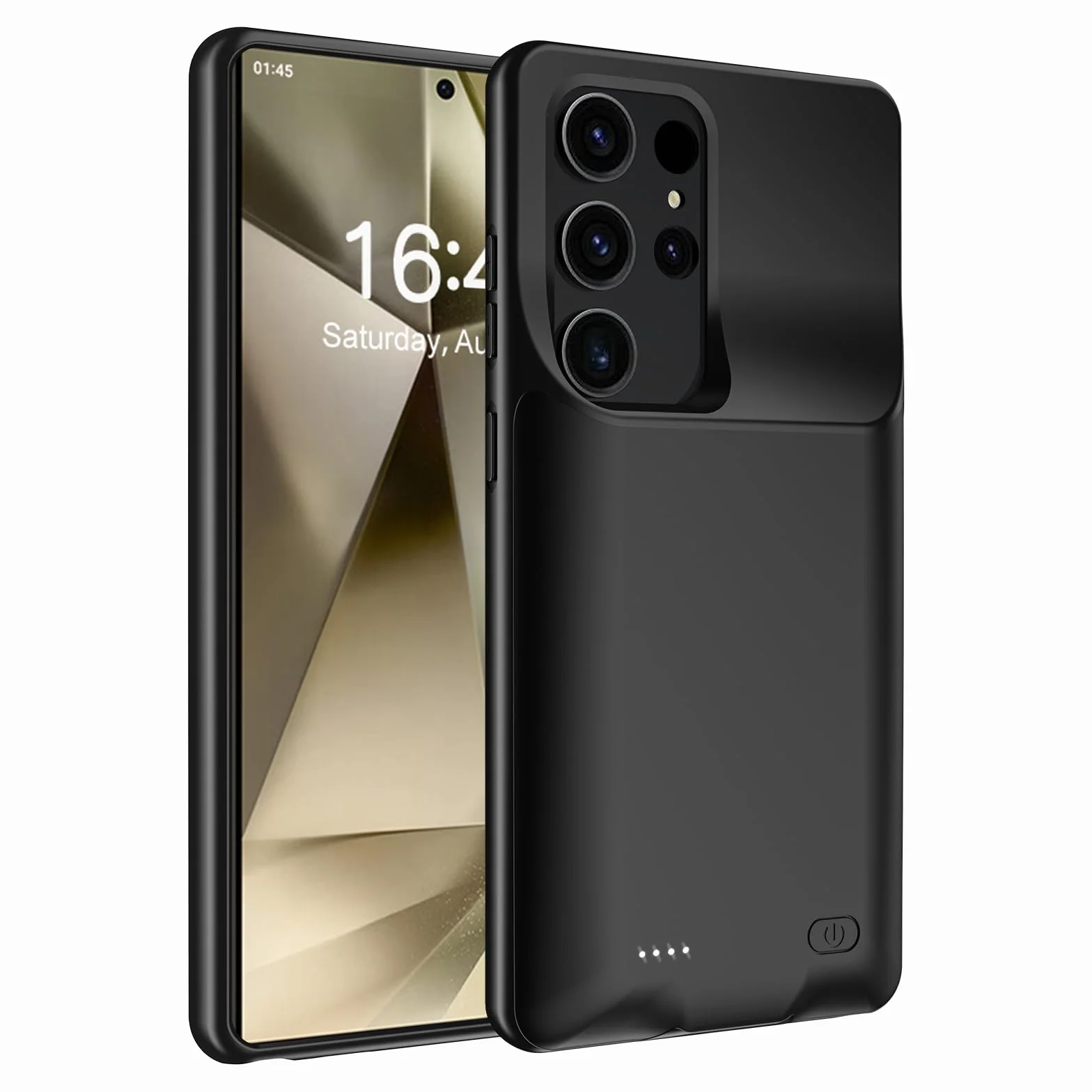 Etui na baterie 10000mAh do Samsung Galaxy S24 Ultra ładowalna obudowa ładująca, przenośna obudowa baterii do Samsung Galaxy S24 Ultra 5G czarna obudowa zasilania