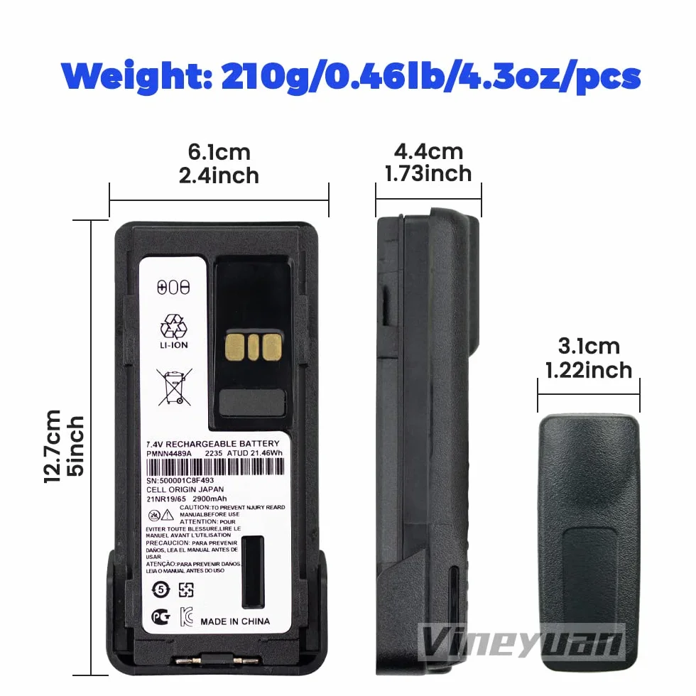 PMNN4489A bateria litowo-jonowa 2900mAh Duża pojemność dla Motorola GP328D+ GP338D+ P8668I APX900 DGP5050E DGP5550E DGP8050E DGP8550E DP4801E XIRP8600000I Radios Bateria do ładowania