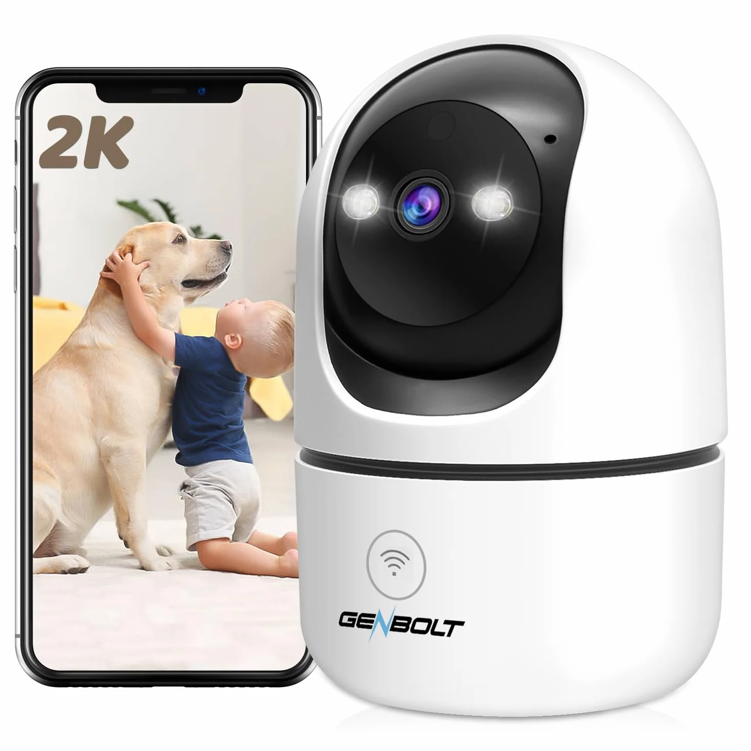Kamera Wewnętrzna WiFi IP CCTV z Wykrywaniem Humanoidów i Alarmem Dźwiękowym