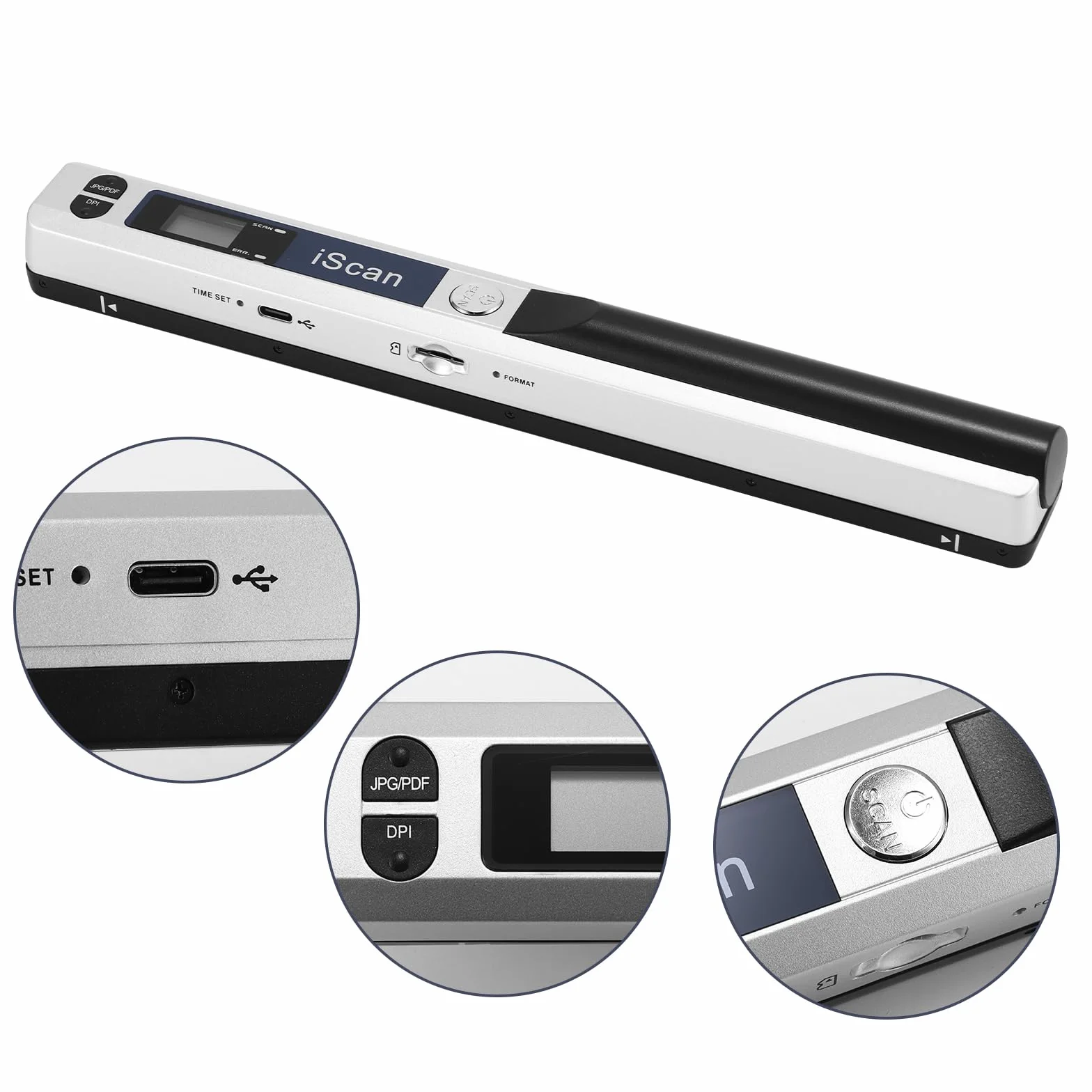 Przenośny skaner 900DPI A4 USB biały z kartą 16GB TF
