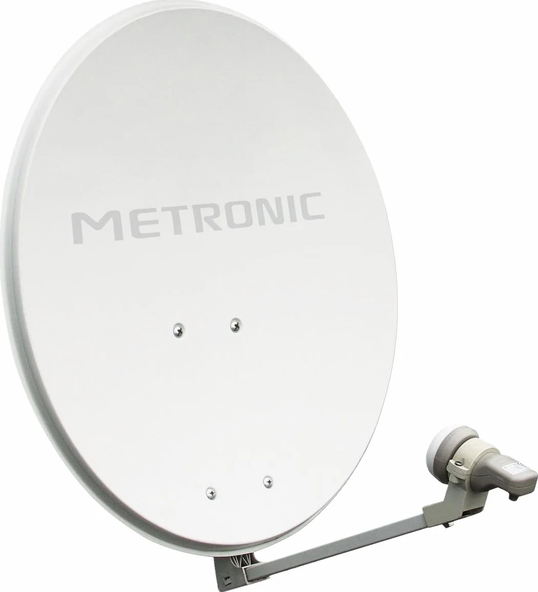 Metronic 498150 Zestaw paraboli stalowych 60 cm + uniwersalna głowica paraboli LNB - EURASIS - Biały