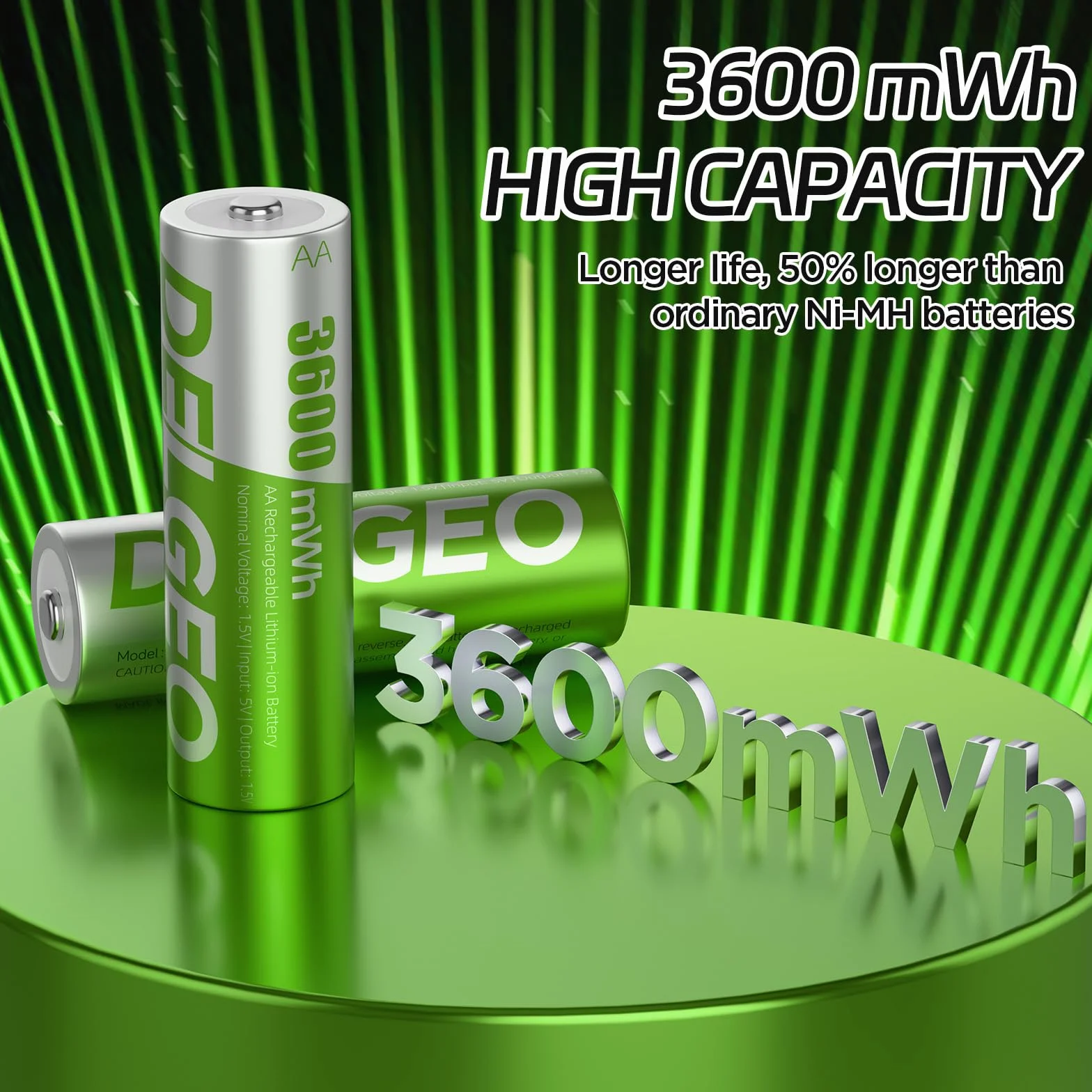 Akumulatory litowe AA 8 sztuk z szybką ładowarką 2,5 H, 1,5 V 3600 mWh baterie litowe AA o dużej pojemności, stałe wyjście litowo-jonowe podwójna bateria z 2000 cykli (ładowarką +AA x 8 Pack 3600mWh)