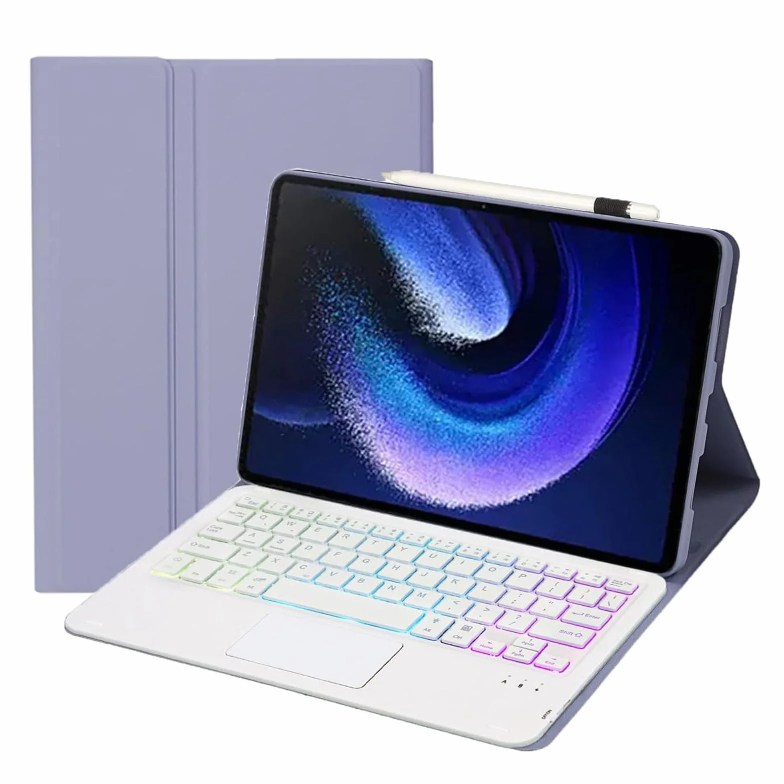 Etui na klawiaturę do Bezprzewodowa Klawiatura Bluetooth z osłoną ochronną dla Mi Pad 6 6 Pro, Przenośna Podstawka ze Skóry PU z wyjmowaną magnetyczną klawiaturą