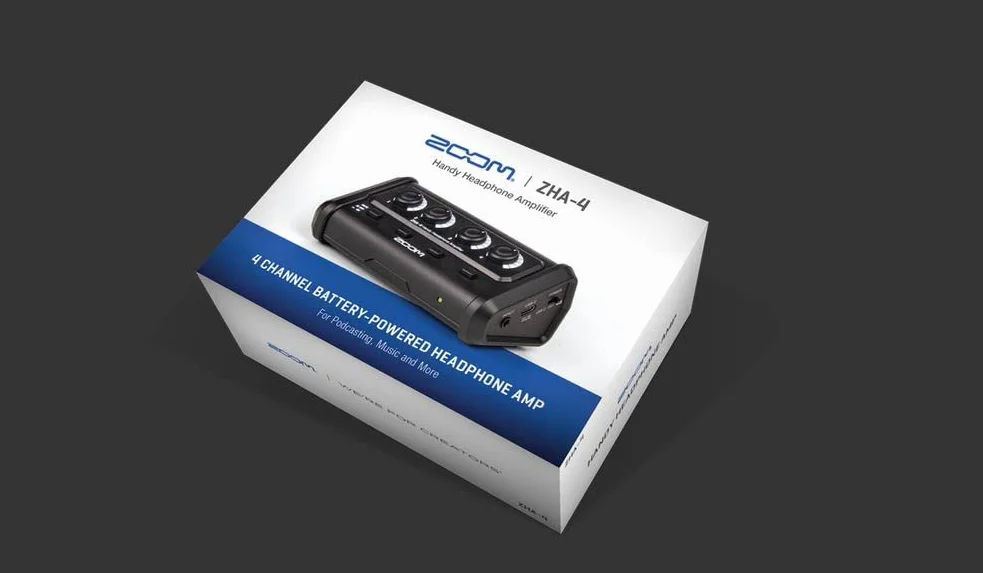 ZOOM ZHA-4 mobilny wzmacniacz słuchawkowy 4 gniazda 3,5 mm