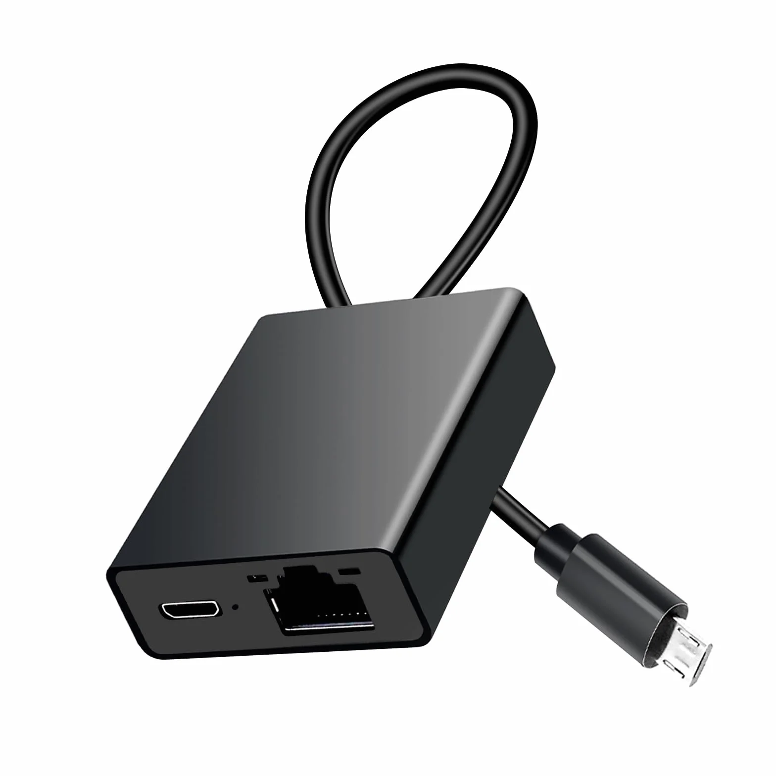 USB to Ethernet RJ45 Adapter - Fire TV Stick 4K Compatible, 100 Mb/s Micro USB for Chromecast TV