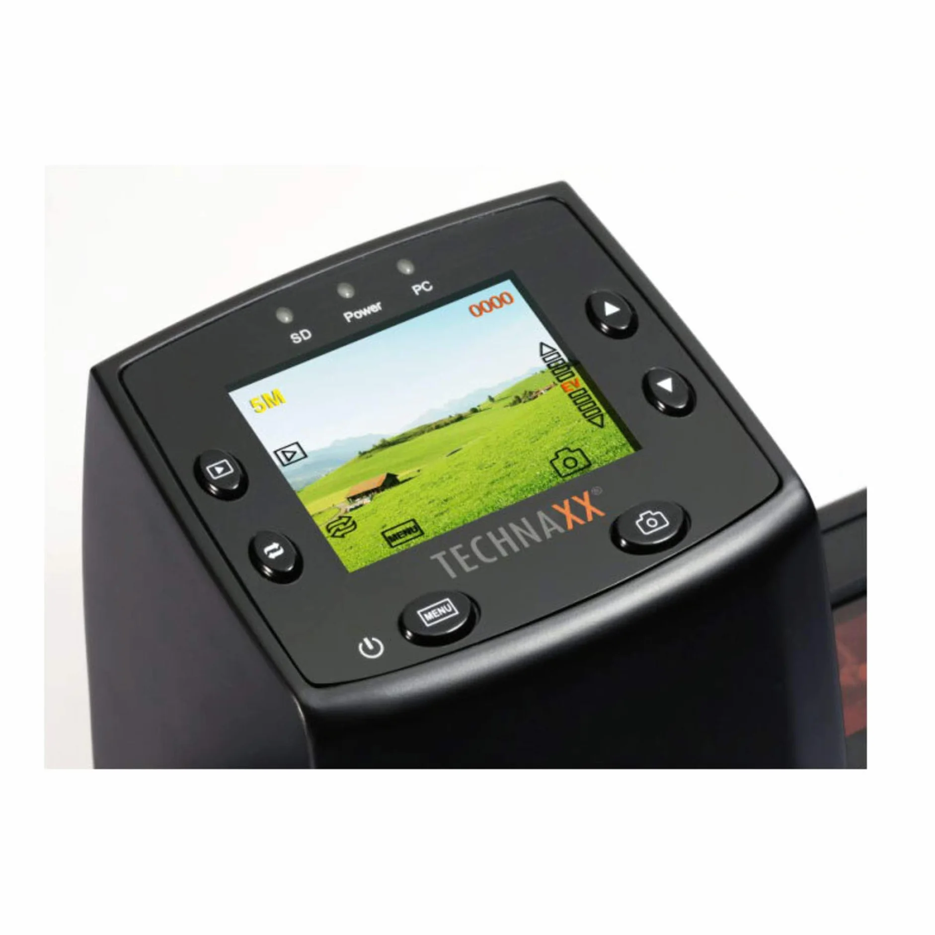 Technaxx 4166 DigiScan DS-02 skaner do negatywnych filmów i folii slajdów (gniazdo na kartę SD, wyświetlacz TFT 6.1 cm, USB 2.0)