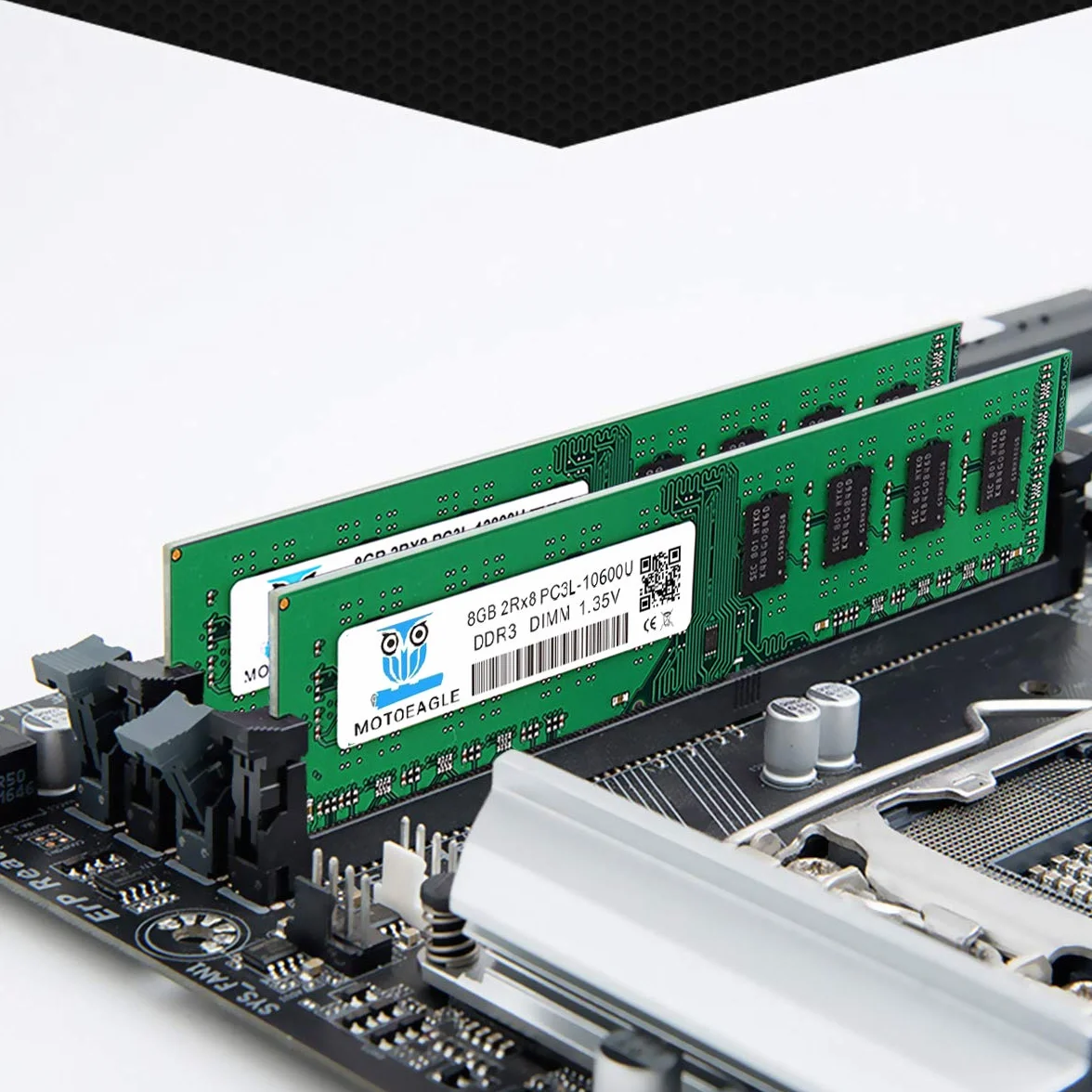 PC3L 10600U DDR3L 1333MHz 16GB Kit (2x8GB) UDIMM RAM CL9 1.35V 240-Pin Non-ECC Unbuffered Dual Rank Desktop Memory