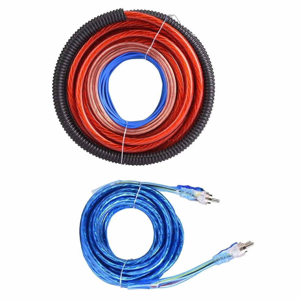 EBTOOLS Kabelkabelsatz, 2800 W 4 Guage Car Audio Subwoofer Verstärker Lautsprecher Installation Kabelkabelsatz Sicherungsanzug