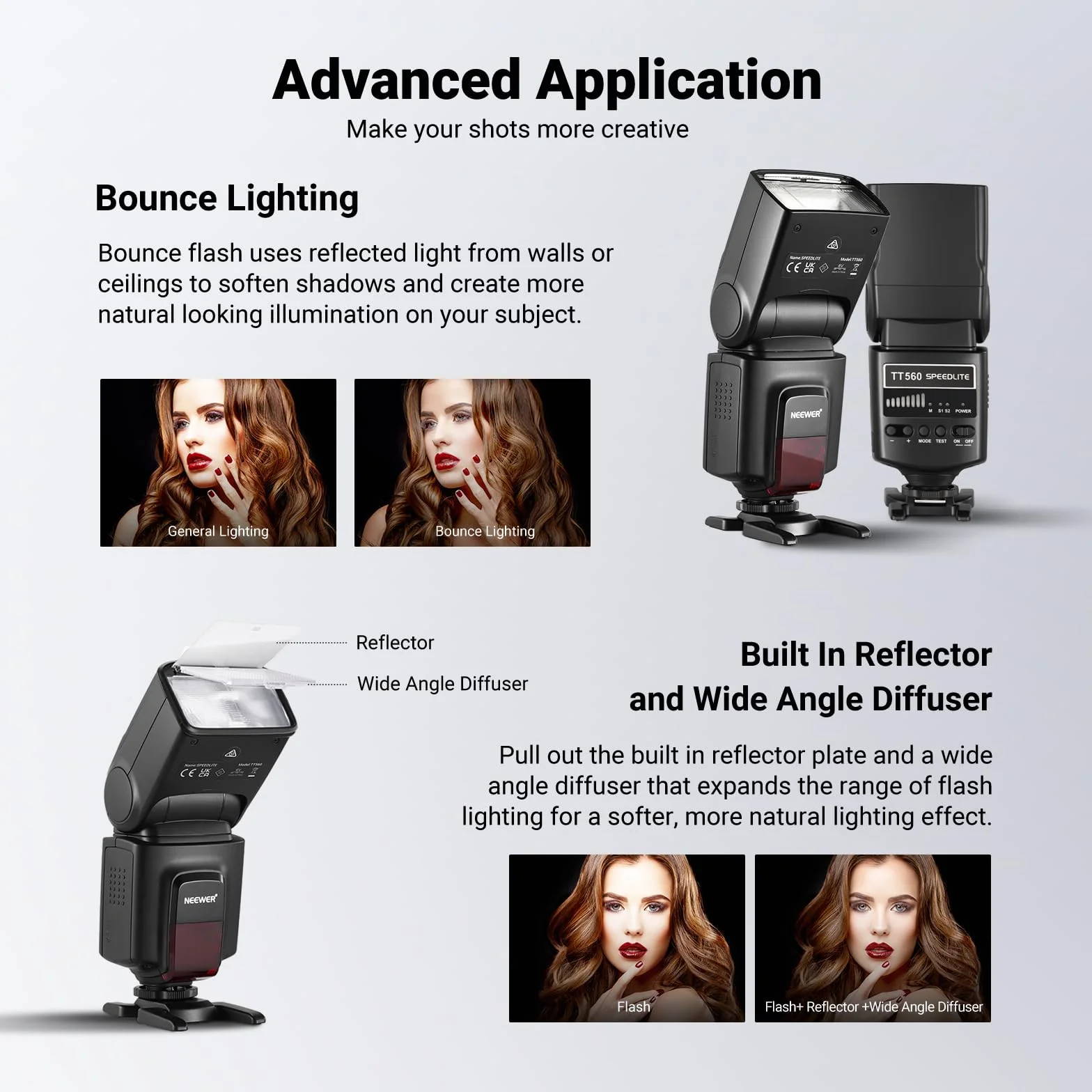 Neewer TT560 Speedlite do Canon Nikon Panasonic Olympus Pentax