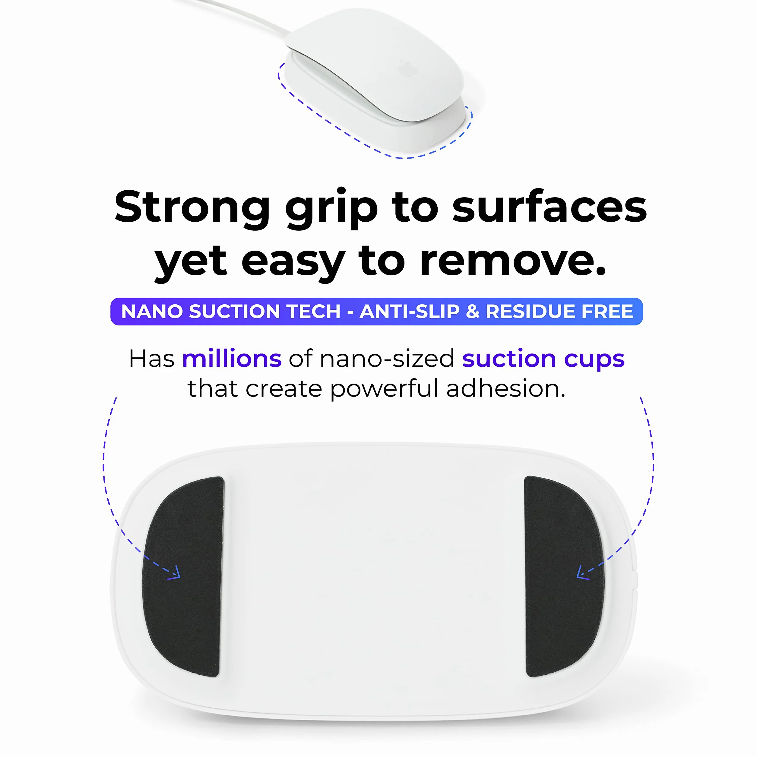 Ascrono Stacja Ładująca do Myszy Apple Magic Mouse 2 - Biały - Idealne Akcesorium | Nadaje Się Jako Stacja Ładująca, Stojak i Ładowarka | Zawiera USB-A do Lightning o Długości 1,5m