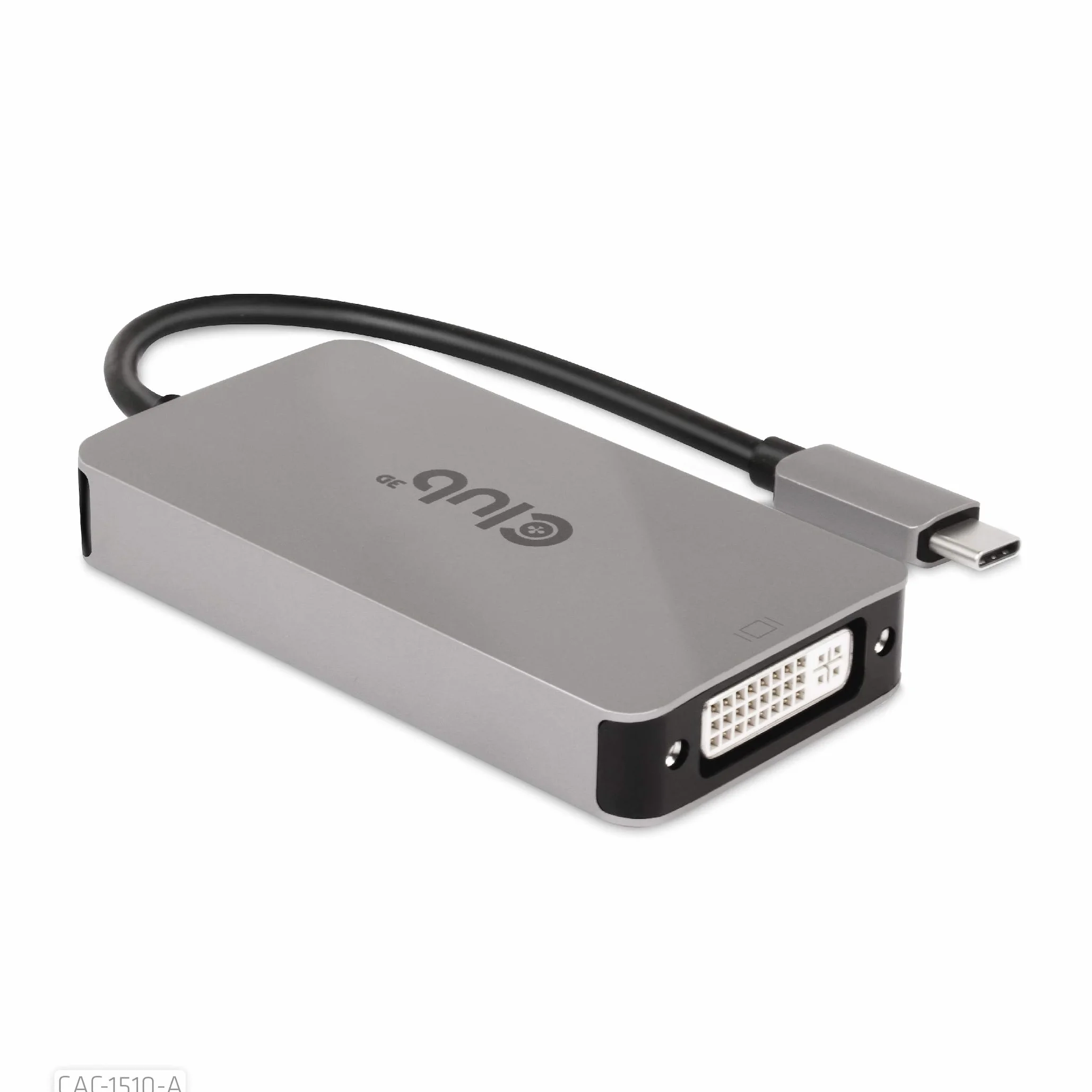 Club 3D 3D Gen1 Type-C na Dual Link DVI-D HDCP Off Version Aktywny adapter S/B do wyświetlaczy Apple Cinema Displays, CAC-1510-A