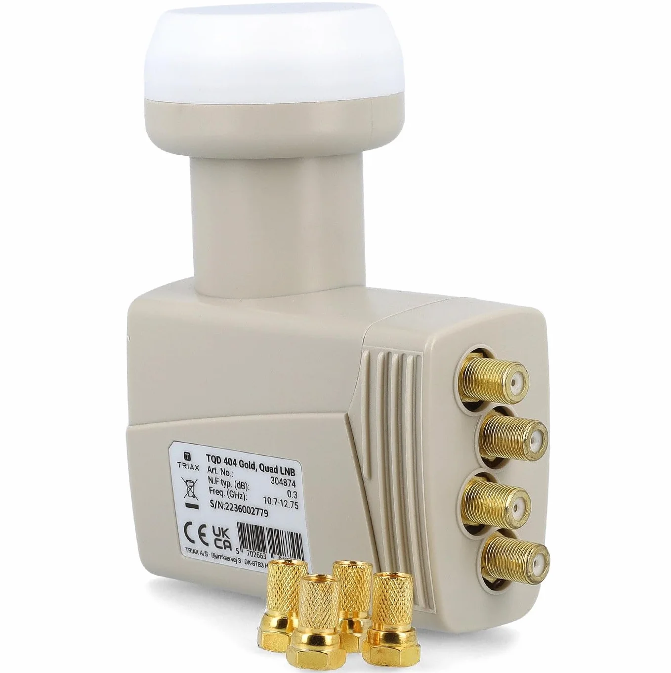Triax TQD 404 Gold Quad LNB PLL 4-krotny konwerter HD 4K do anteny satelitarnej