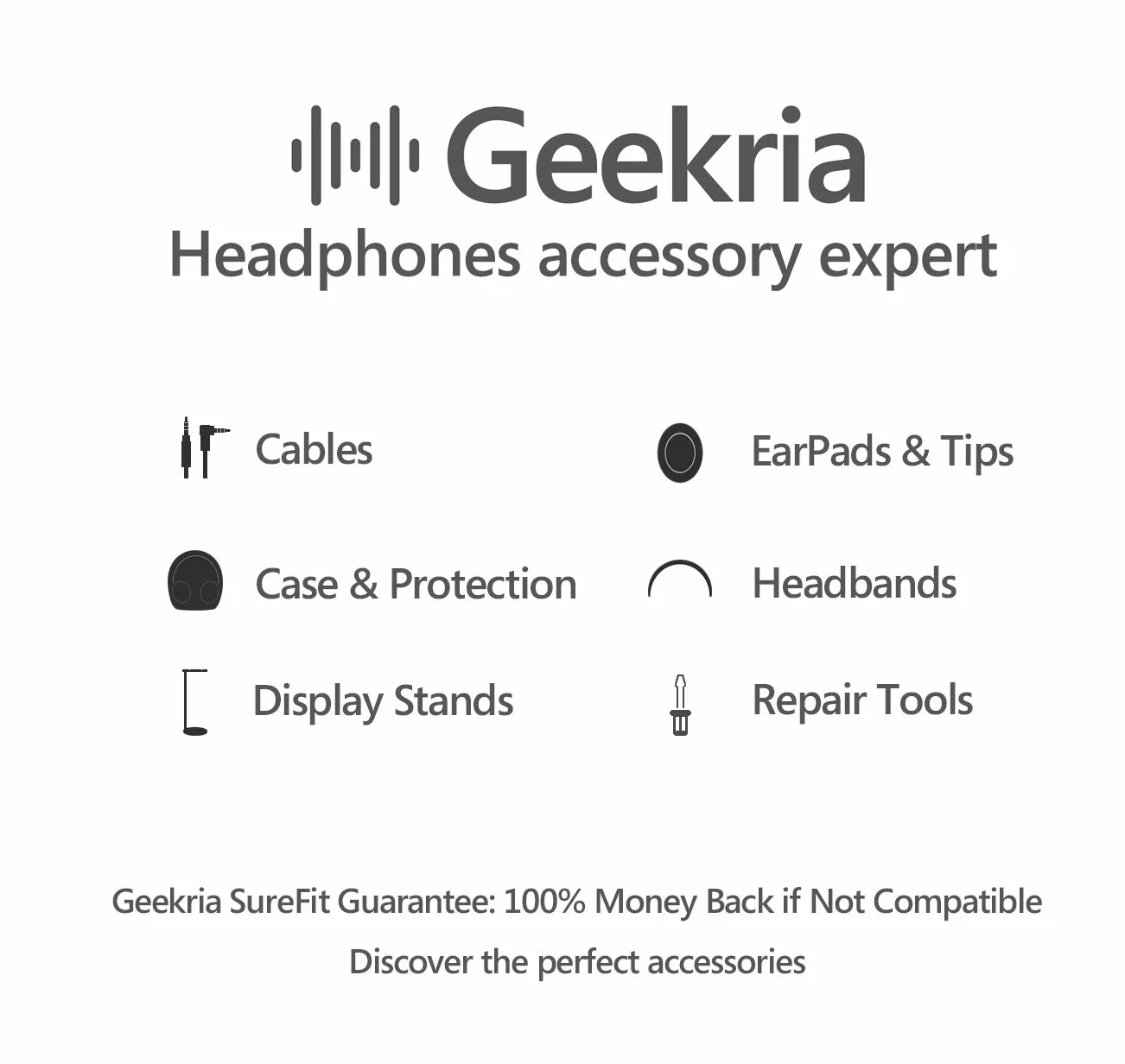 Geekria QuickFit nylonowy pleciony kabel audio kompatybilny ze słuchawkami Bose QC 45, QC 35 Series II, QC 35, QC 25, NC700, Headphones-700, zamiennym kablem stereo 2,5 mm (1,2 m)