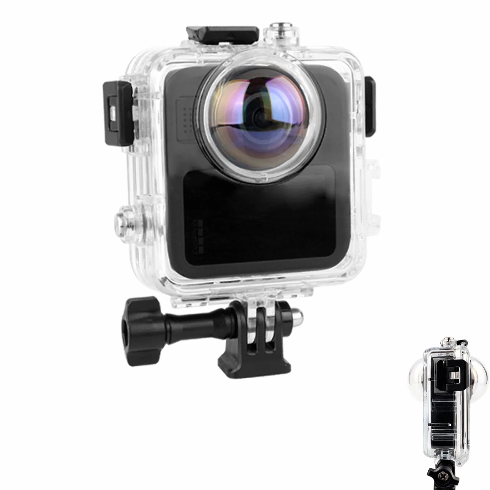 Wodoodporna obudowa 50M do GoPro Max 2 Odporny na zarysowania futerał ochronny odporny na zarysowania osłona na komputer o wysokiej transmisji akcesoria do kamer akcji