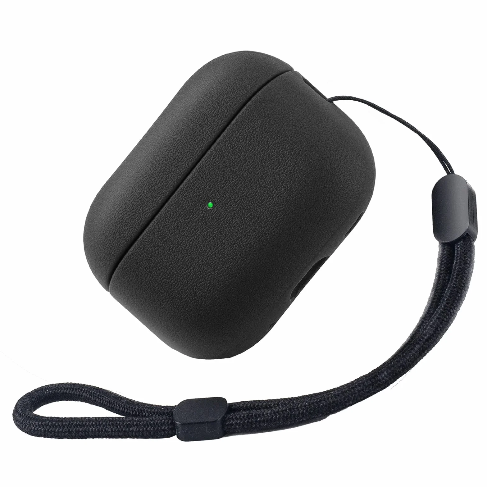 Teyomi Etui kompatybilne z Airpods Pro 2, etui ochronne TPU kompatybilne z Airpods Pro 2 generacji z paskiem na nadgarstek, wzór tekstury (czarny)