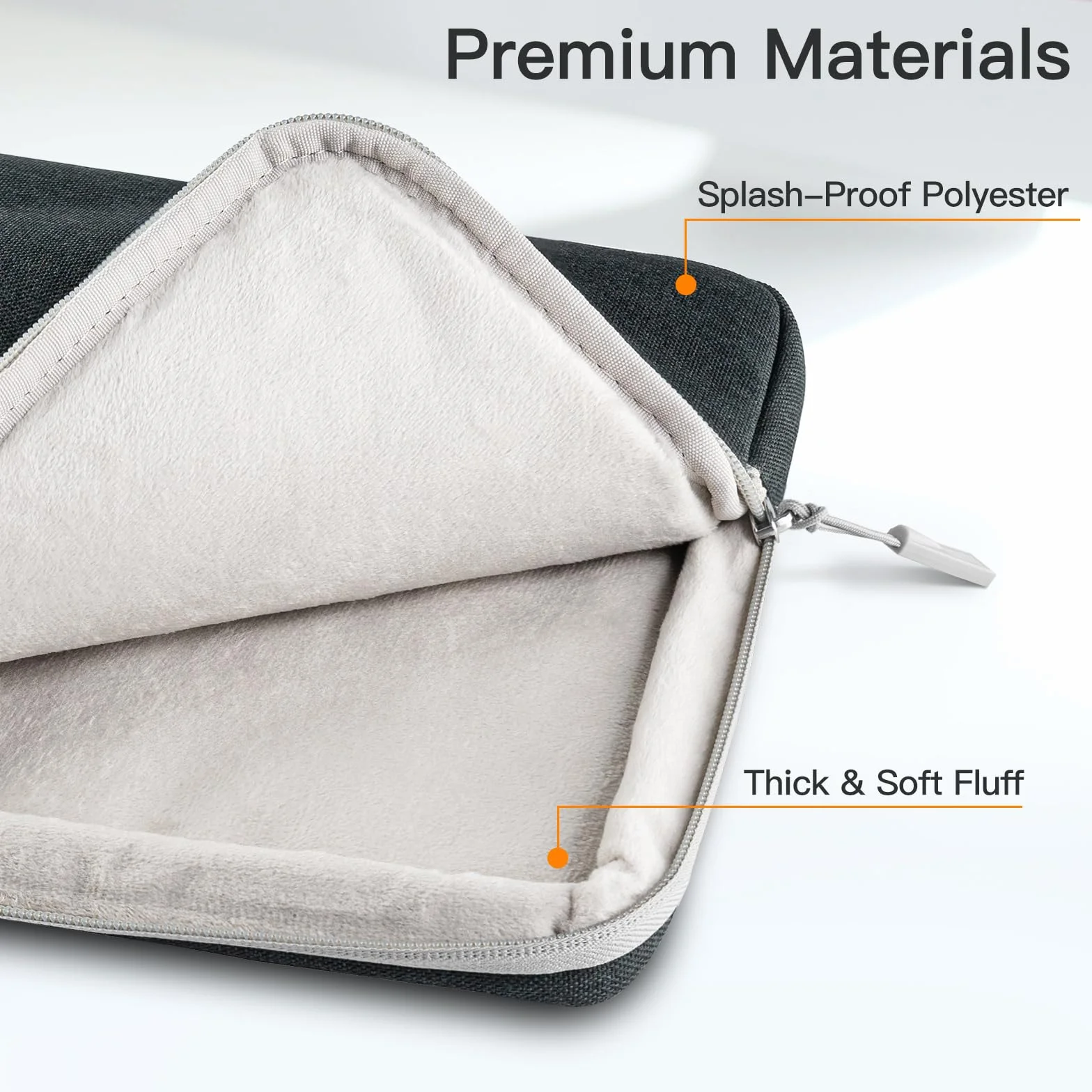 JETech Pokrowiec na Laptopa dla 13-14 Cala MacBook Neo (A18 Pro), MacBook Air/Pro (M1-M5) 2020-2026, 13-13,6 Cala Notebook, Wodoodporny Torba Etui z Kieszenią (Ciemno Szary)