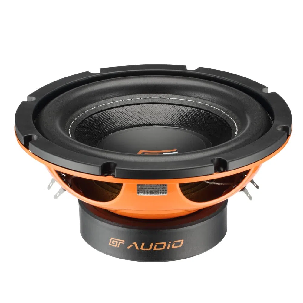 ZESTAW DO BASS FACE GT AUDIO GT-SW8/4 1 subwoofer 20 cm 200 mm 8" 100 watów rms 200 watów maks. podwójna cewka drgająca 4+4 ohm dvc do pokrywy bagażnika samochodu, 1 sztuka