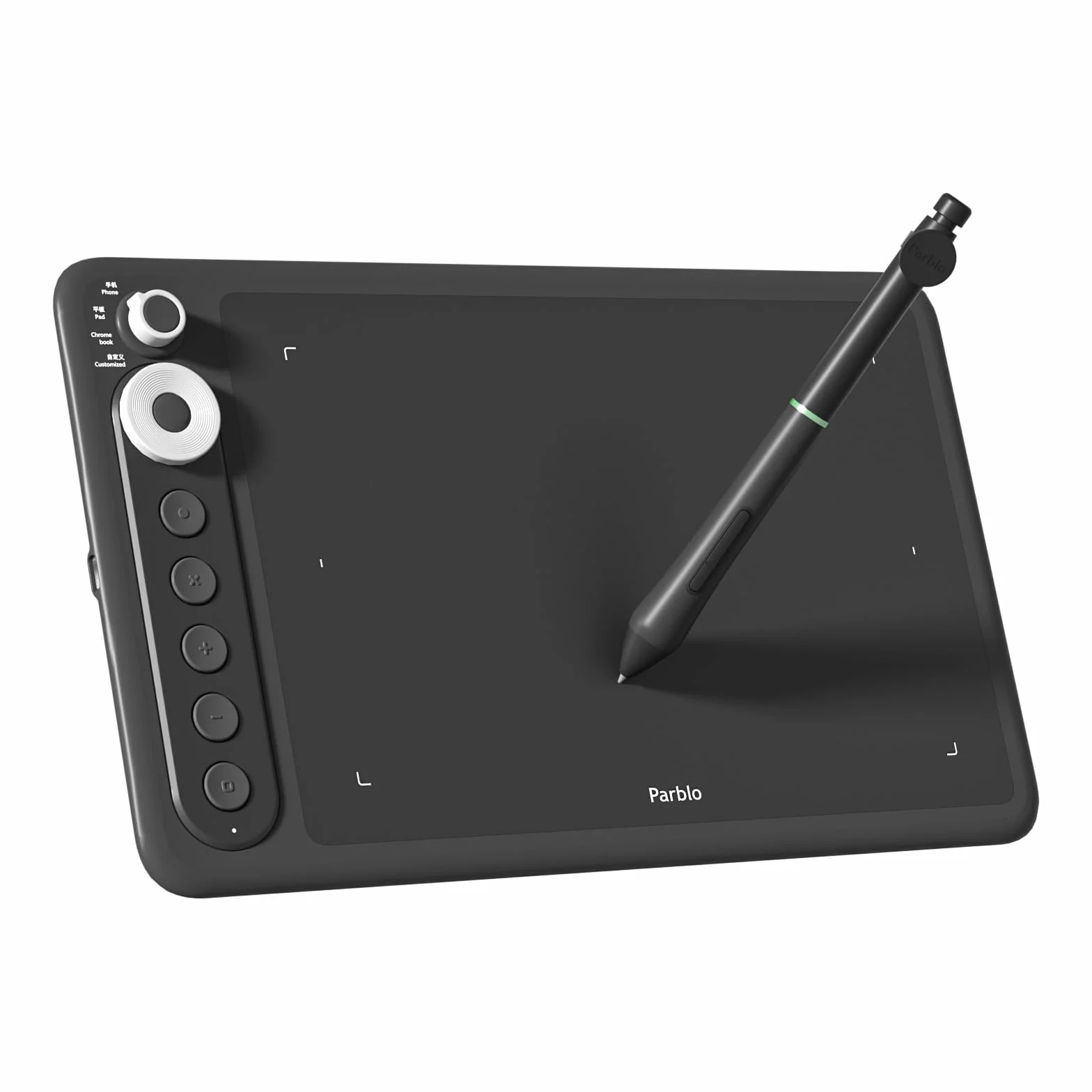 Parblo Intangbo X7 Czarny Tablet Graficzny 7,2 x 4,5 Cale 8192 Poziomy Nacisku USB-C