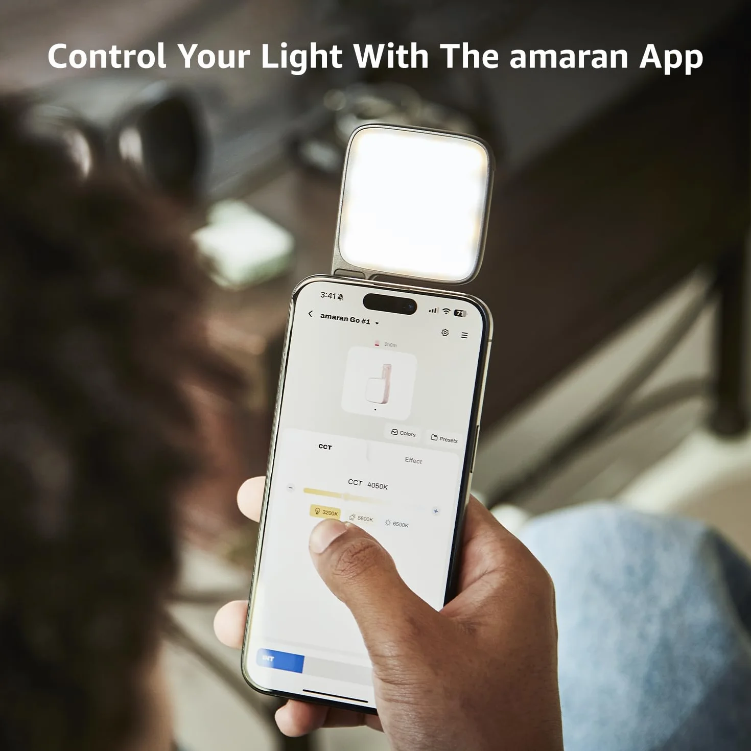 Amaran Go Mini magnetyczne światło LED, podwójne lustro światła, regulowane CCT 2700-6500 K, 10 efektów, szybkie ładowanie USB-C