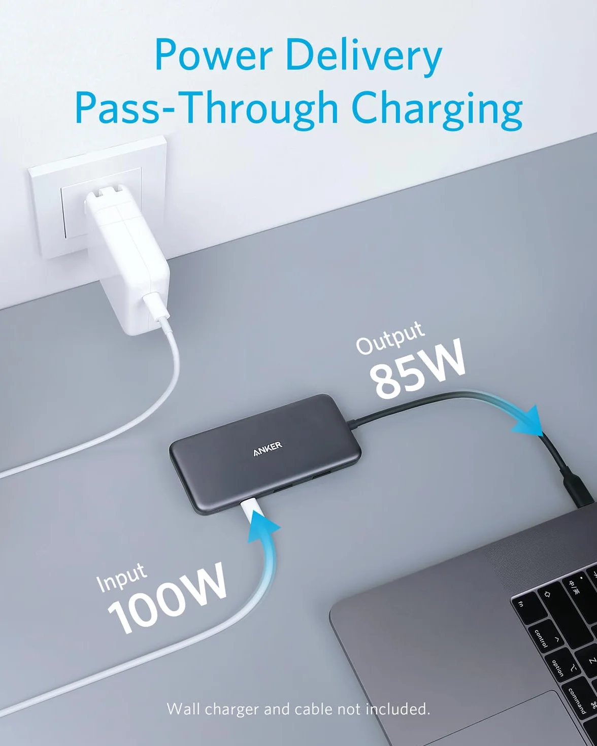 Anker Hub USB C, PowerExpand+ adapter USB C 7 w 1, z wejściem 4K HDMI, zasilaniem 100 W, USB-C i dwoma portami danych USB-A 5 Gb/s, czytnik kart microSD i SD, do MacBook Air, MacBook Pro, XPS i więcej.
