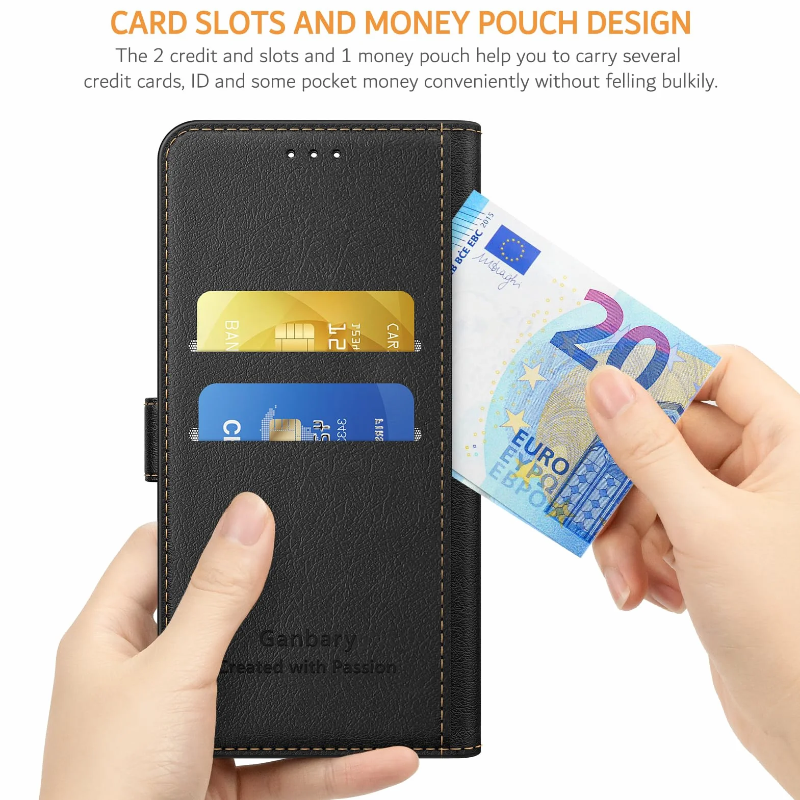 Ganbary Handyhülle für Samsung Galaxy A36 / A56 5G Hülle, Premium Leder Klapphülle [Kartenschlitz] [Magnetverschluss] [Standfunktion] Komórka do Galaxy A36 / A56 5G etui ochronne, czarny czarny