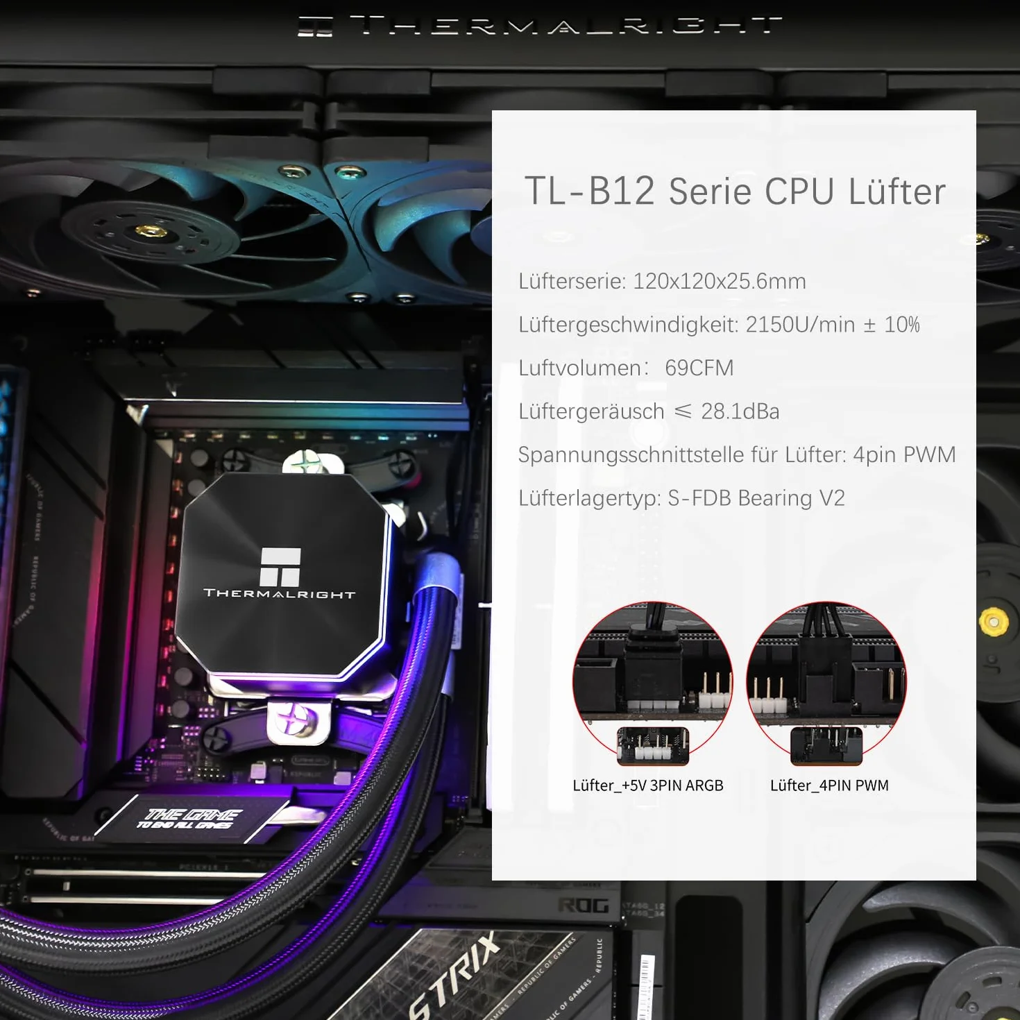 TR-Thermalright Frozen Edge 360 Black chłodzenie cieczą CPU 360 mm AIO AMD/AM4/AM5 Intel LGA1851/1700/115x/1200/2011