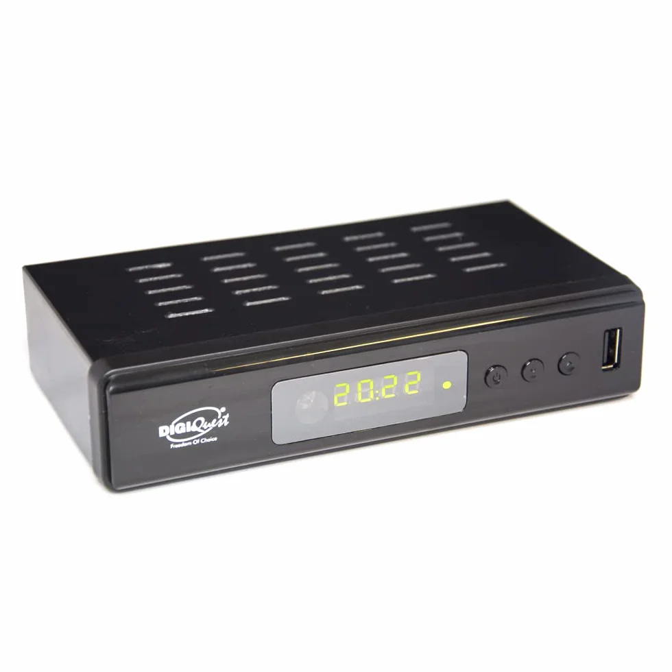 Digiquest Twin Tuner Rec - Small Edition - Dekoder Full HD TNT z funkcją nagrywania wideo, czarny