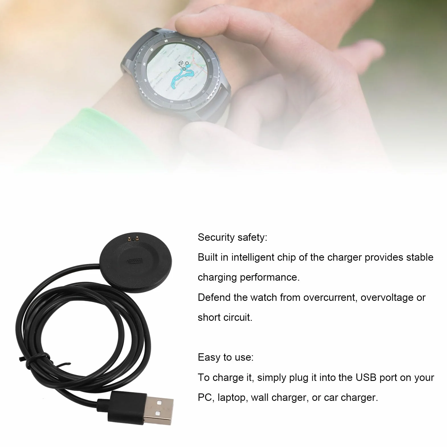 Ładowarka do Inteligentnego Zegarka Kompatybilna Magnetycznie z Itouch Air 4, Air 3, Air SE ze Sport, Sport 3, Sport 4, Explorer 3 dla Smartwatcha, Wymiana Kabla USB do ładowania