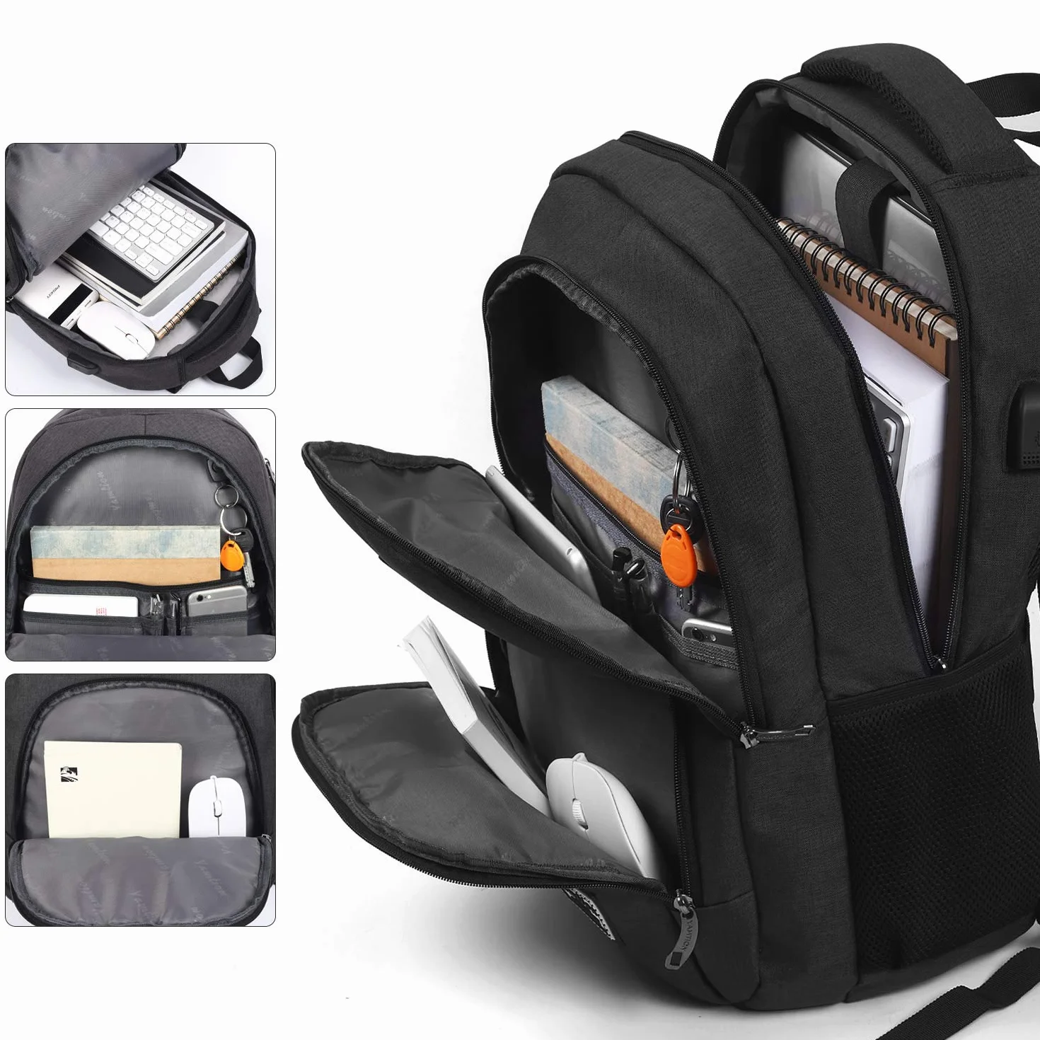 Plecak szkolny 15.6 cala na laptopa czarny