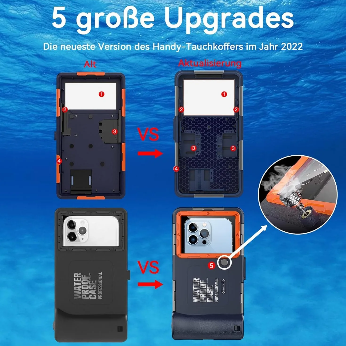 Wodoszczelne etui do nurkowania na telefon 15 m iPhone Samsung Huawei