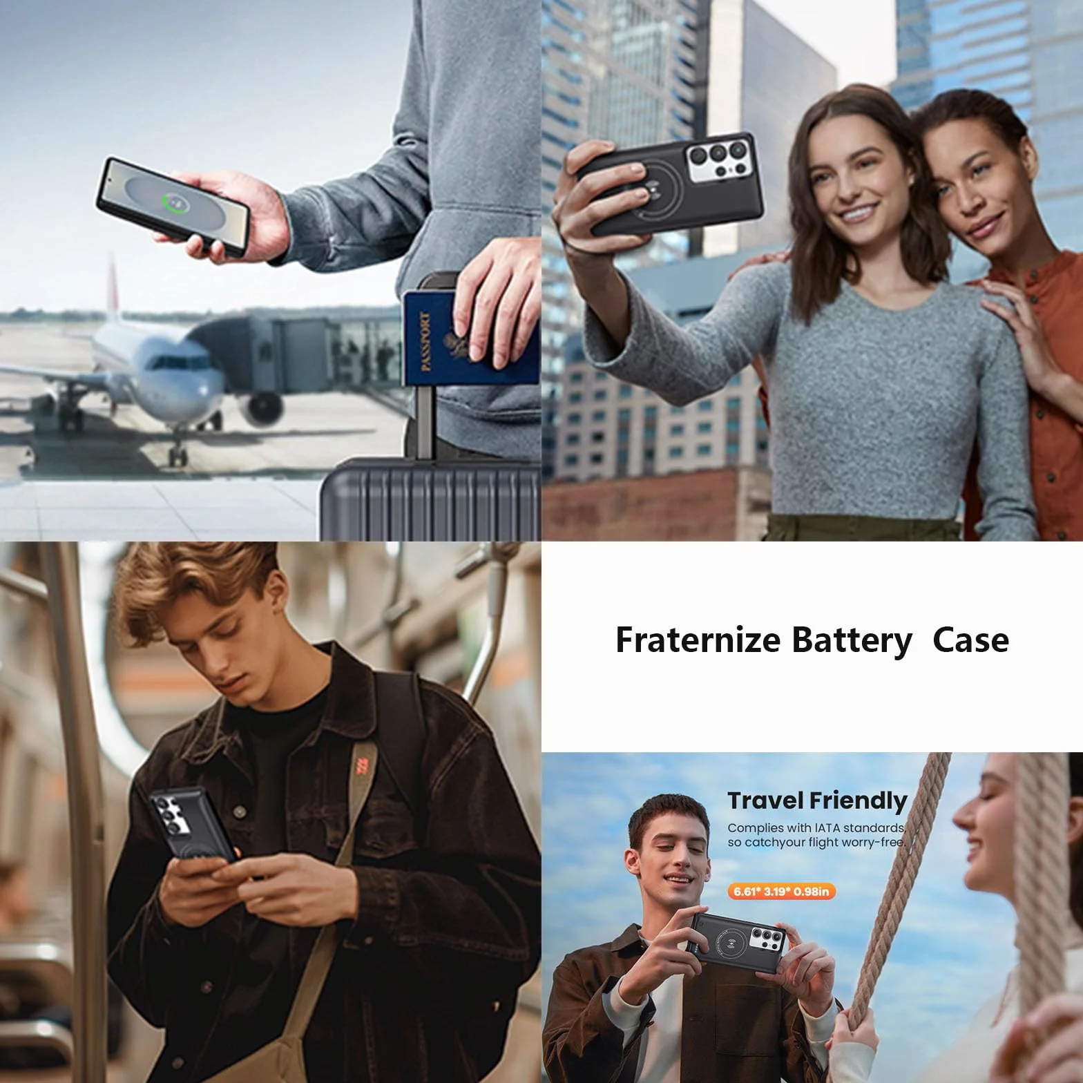 Etui na baterie do Samsung S23 Ultra/S22 Ultra, prawdziwe etui na baterie 10000 mAh - Inteligentne bezprzewodowe etui do ładowania, przenośne obudowy zasilania, zewnętrzna bateria do ładowania Power